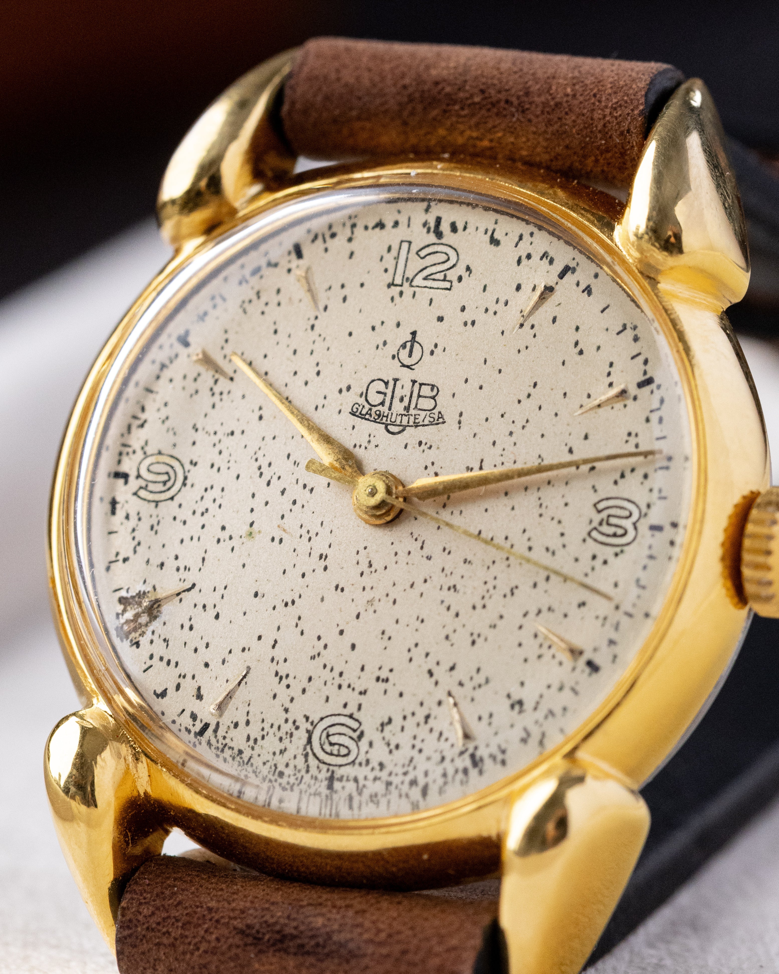 A. Lange & Söhne GUB Caliber 28 Q1, Crab Lugs, Uniqe Patina, Lange VEB Glashütte from 1950's - DuMarko