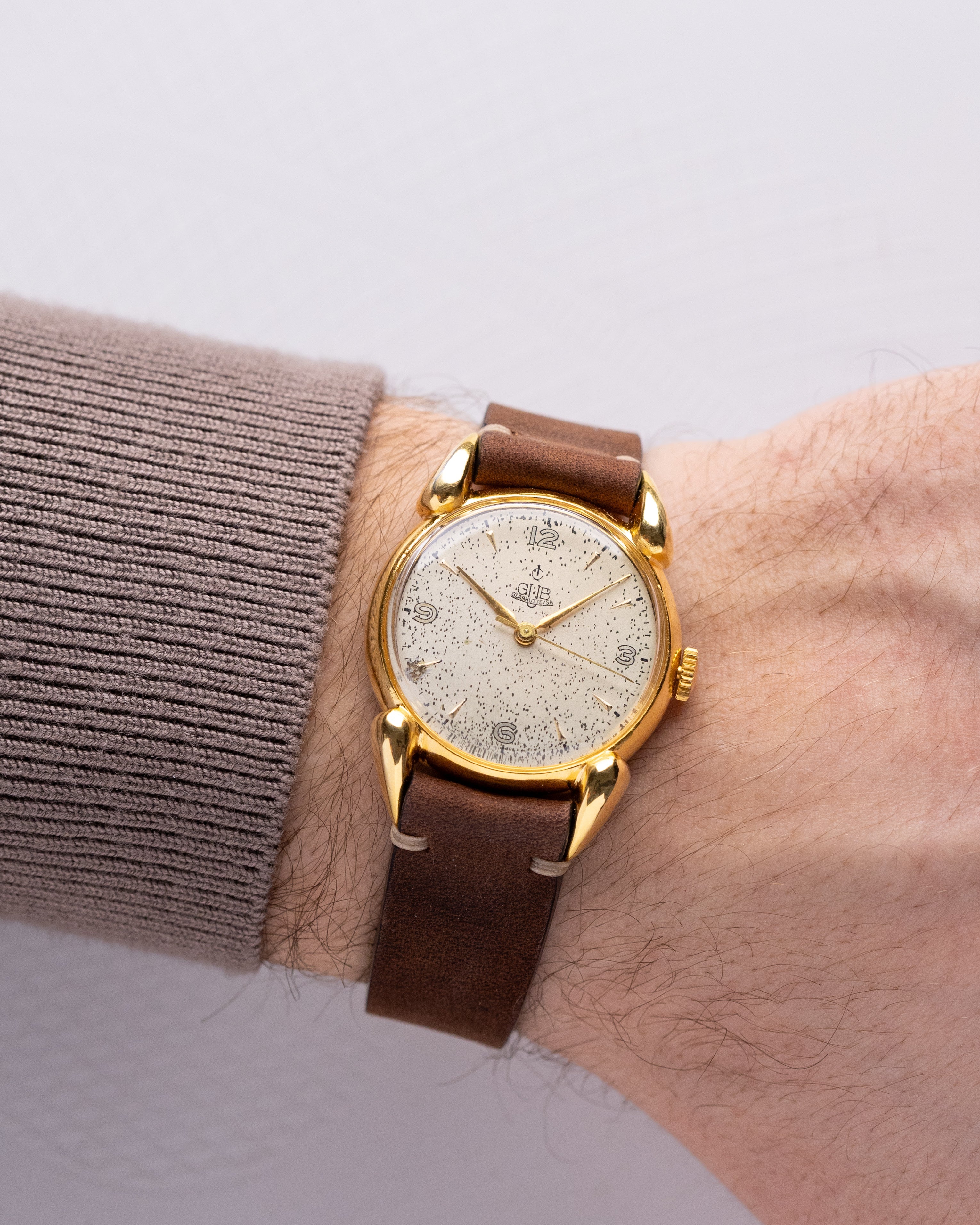 A. Lange & Söhne GUB Caliber 28 Q1, Crab Lugs, Uniqe Patina, Lange VEB Glashütte from 1950's - DuMarko