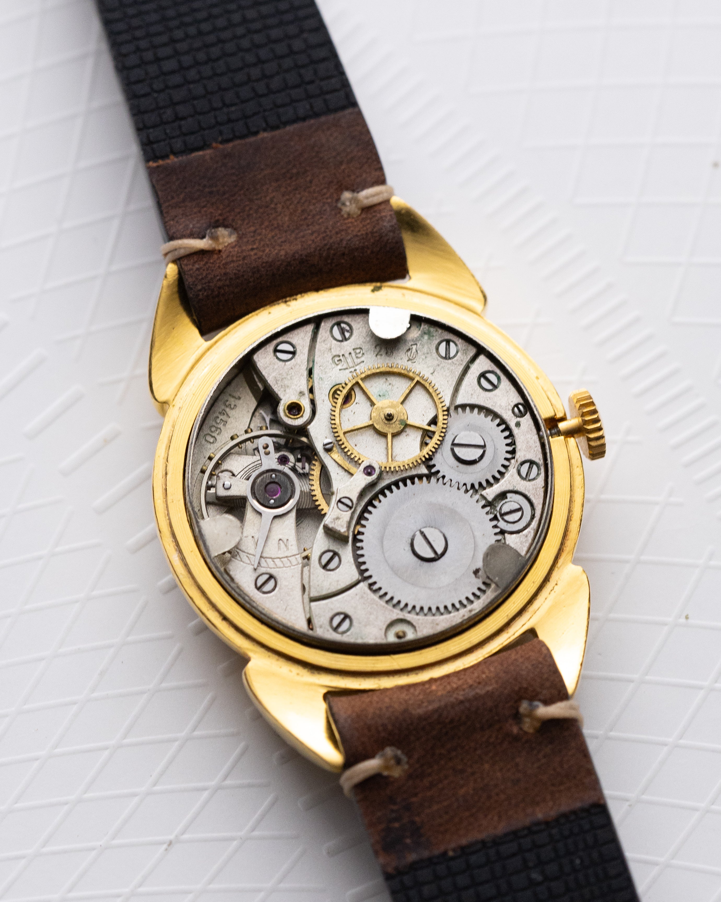 A. Lange & Söhne GUB Caliber 28 Q1, Crab Lugs, Uniqe Patina, Lange VEB Glashütte from 1950's - DuMarko