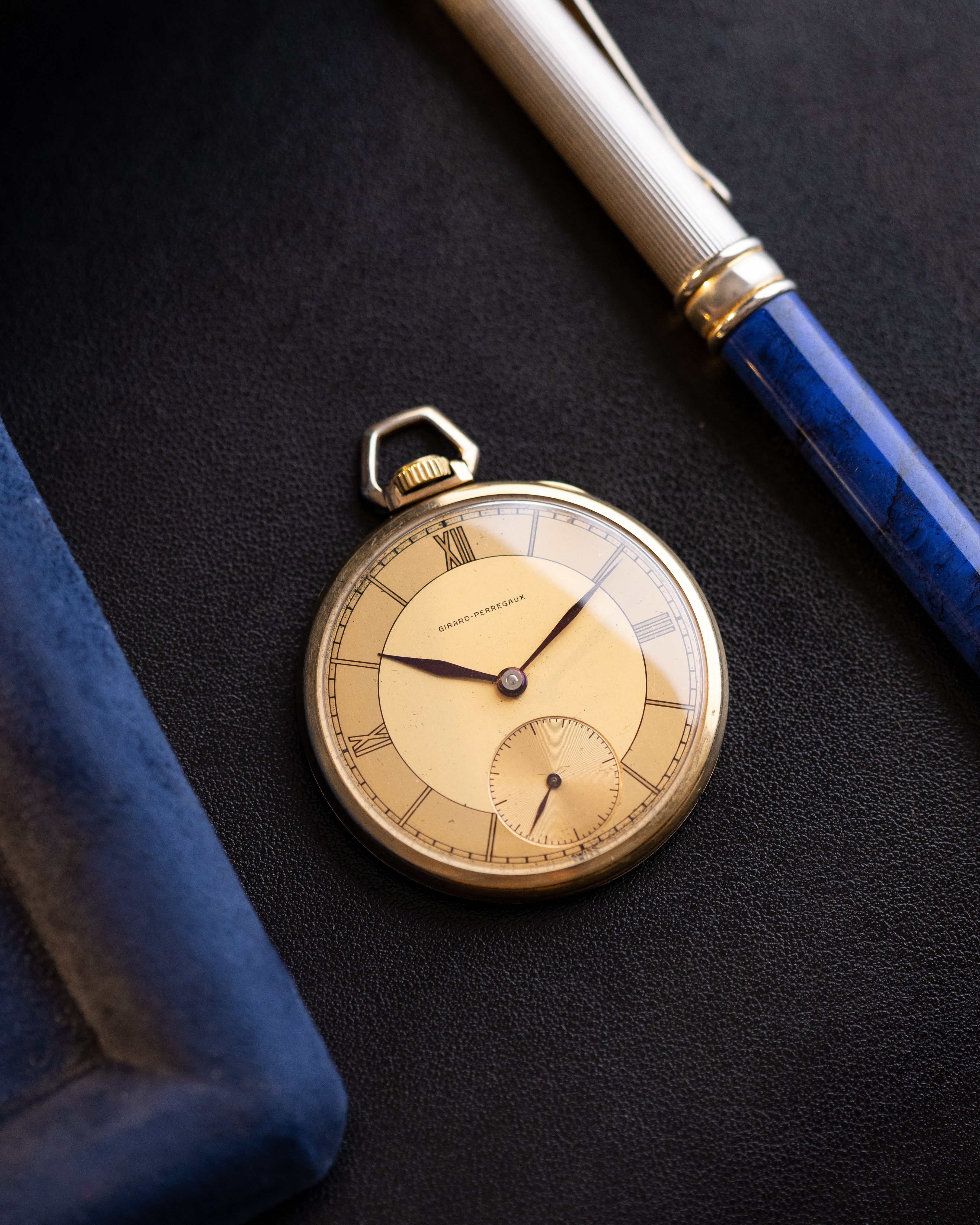 Girard - Perregaux Vintage Pocket Watch, Two - tone dial, Roman Numerals, Swiss Made - DuMarko