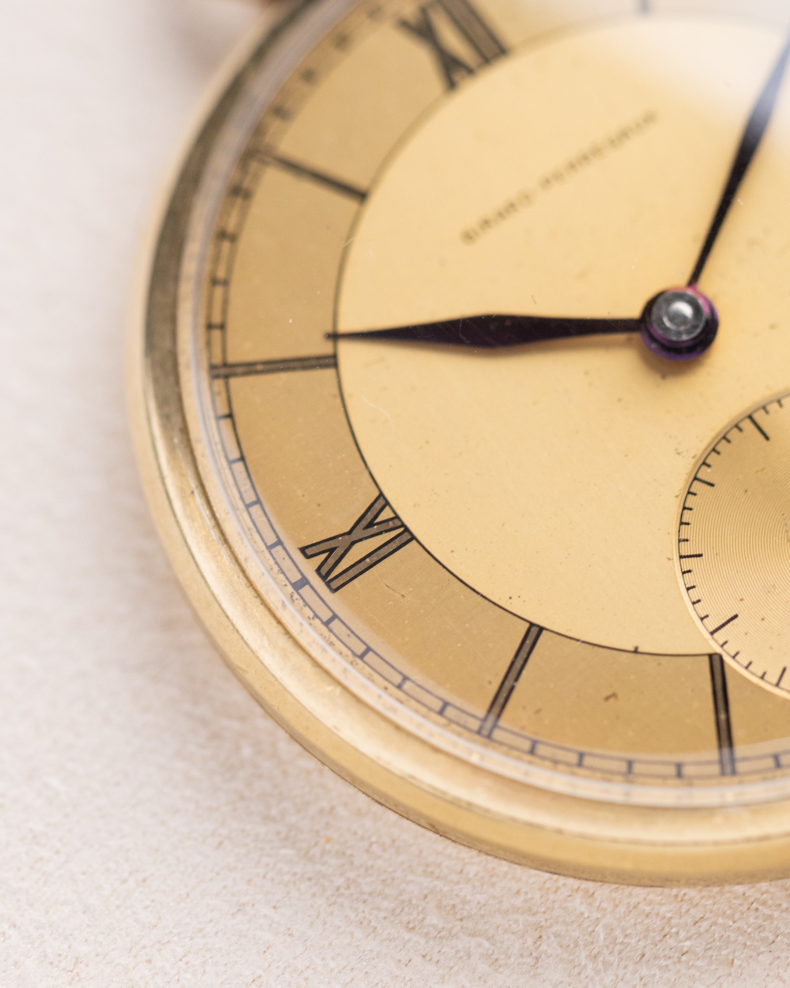 Girard - Perregaux Vintage Pocket Watch, Two - tone dial, Roman Numerals, Swiss Made - DuMarko