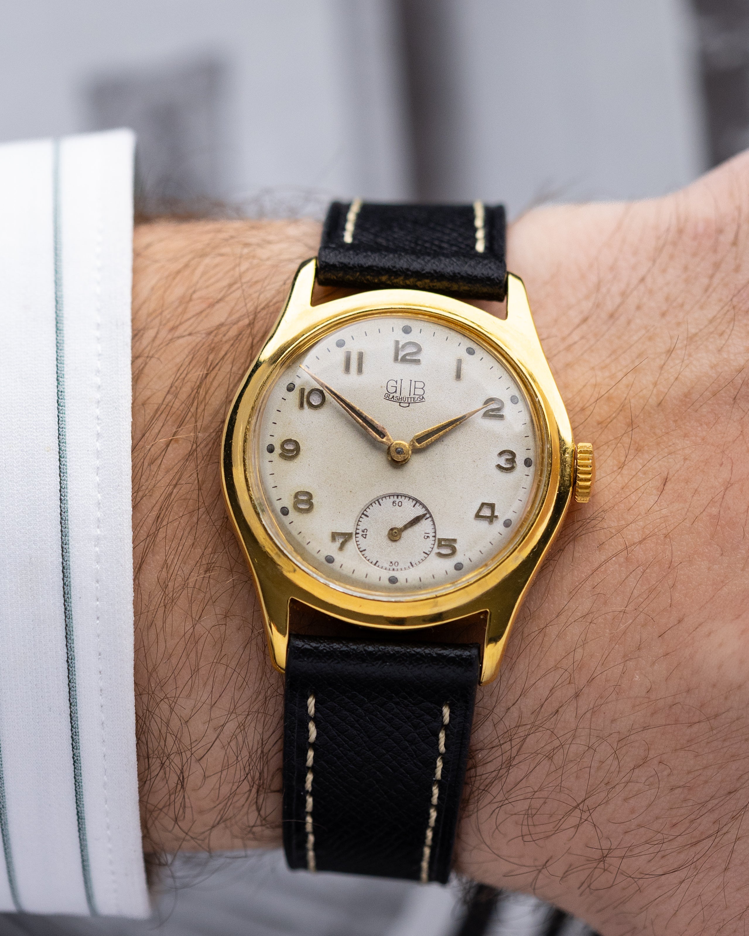 GUB Glashütte Vintage German Watch, Patina Dial, Cal. 60 from 1960's - DuMarko