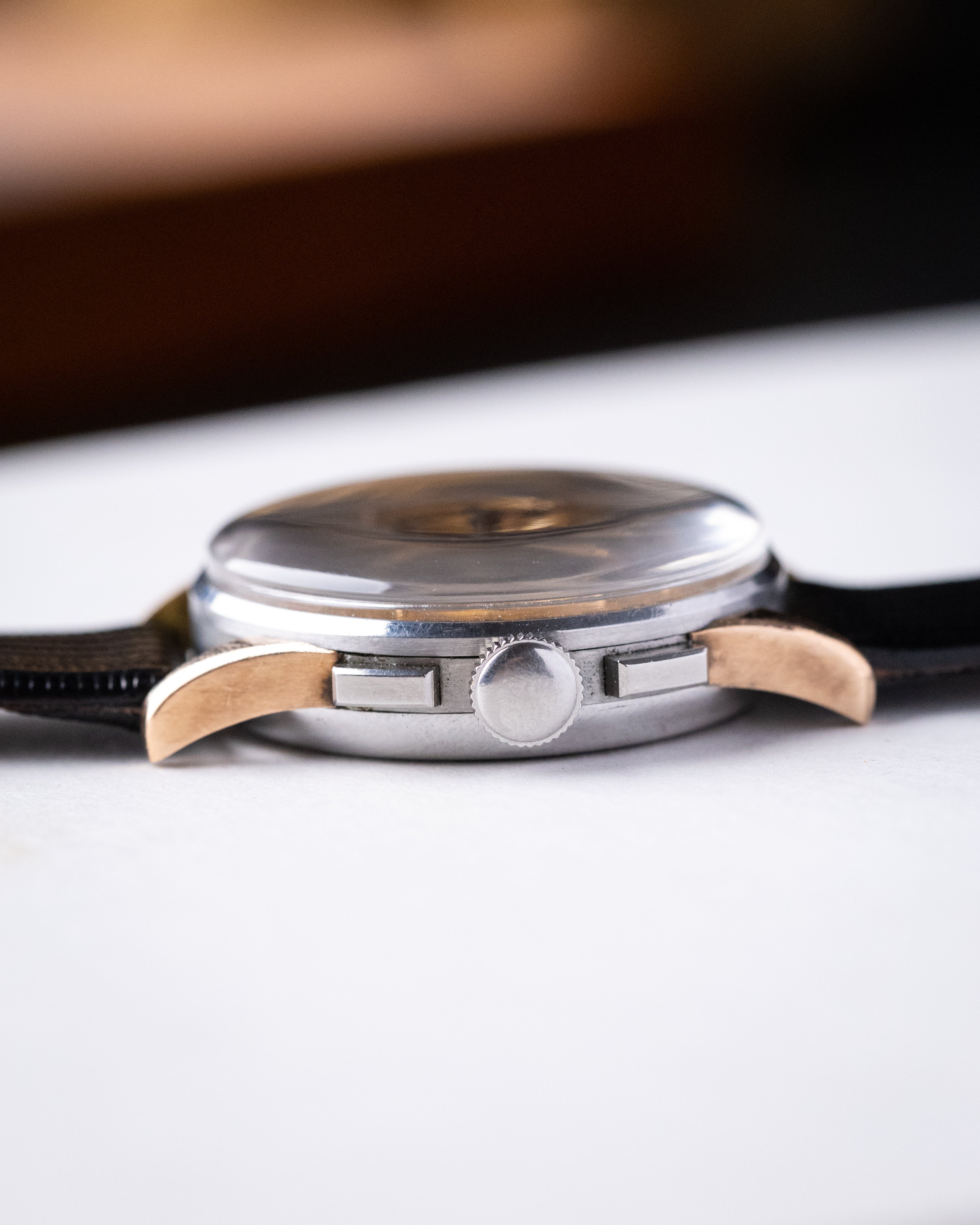 Jaeger LeCoultre Chronograph Ref. 22485 – Two - Tone Steel & 18K Rose Gold, Salmon dial, 1940s - DuMarko