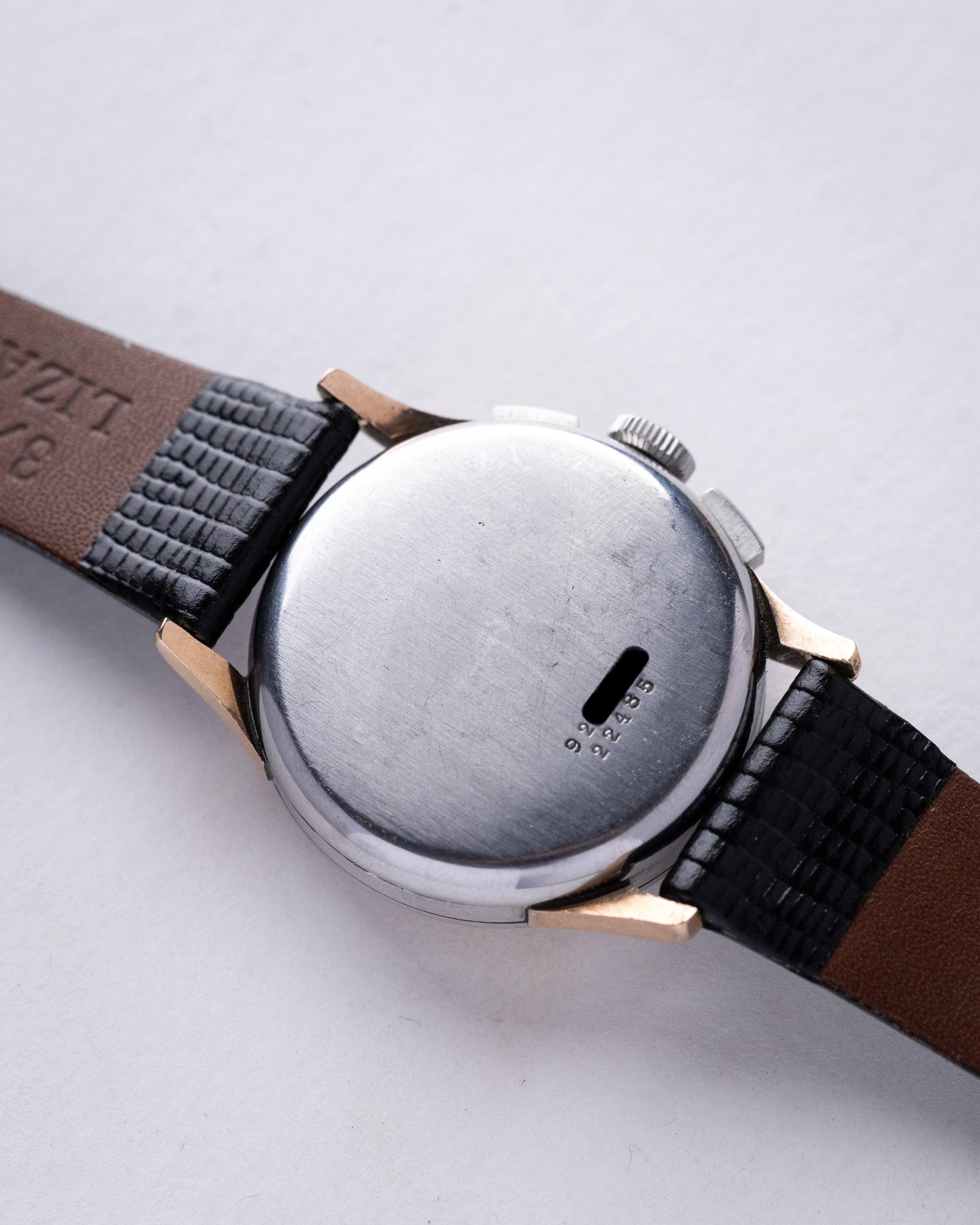 Jaeger LeCoultre Chronograph Ref. 22485 – Two - Tone Steel & 18K Rose Gold, Salmon dial, 1940s - DuMarko