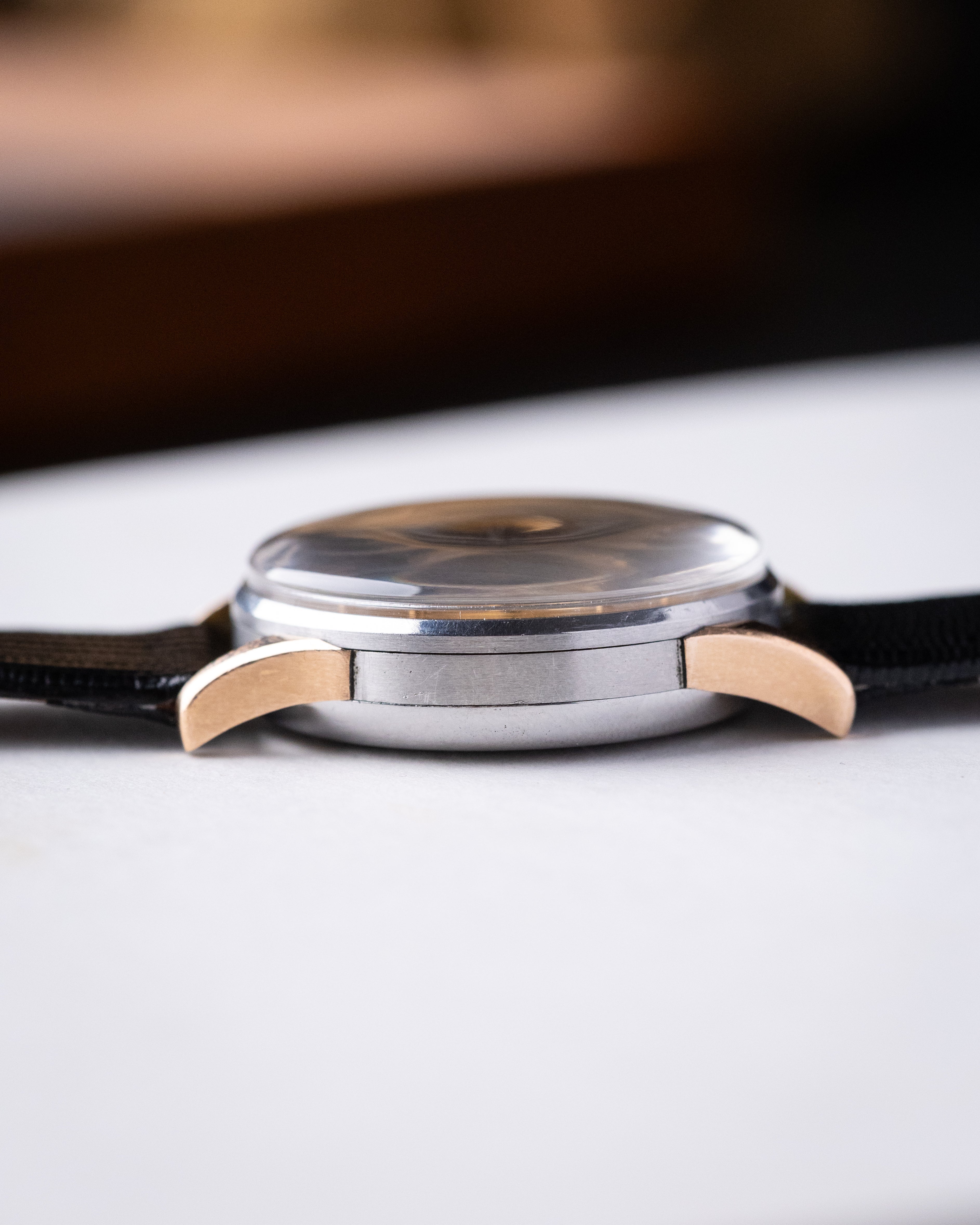 Jaeger LeCoultre Chronograph Ref. 22485 – Two - Tone Steel & 18K Rose Gold, Salmon dial, 1940s - DuMarko