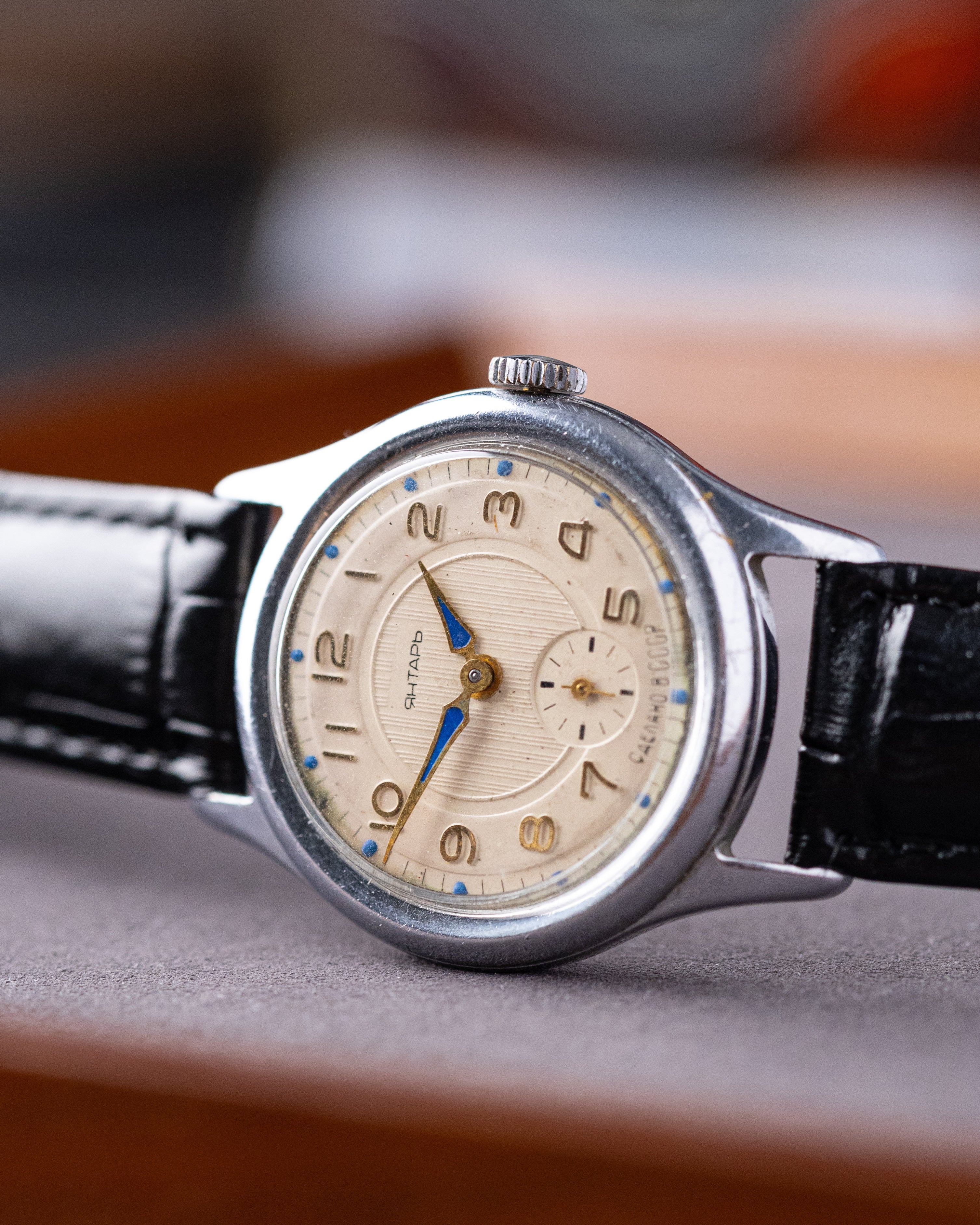 Jantar (Amber) Soviet Vintage Watch, Guilloche Dial, Mechanical watch - DuMarko