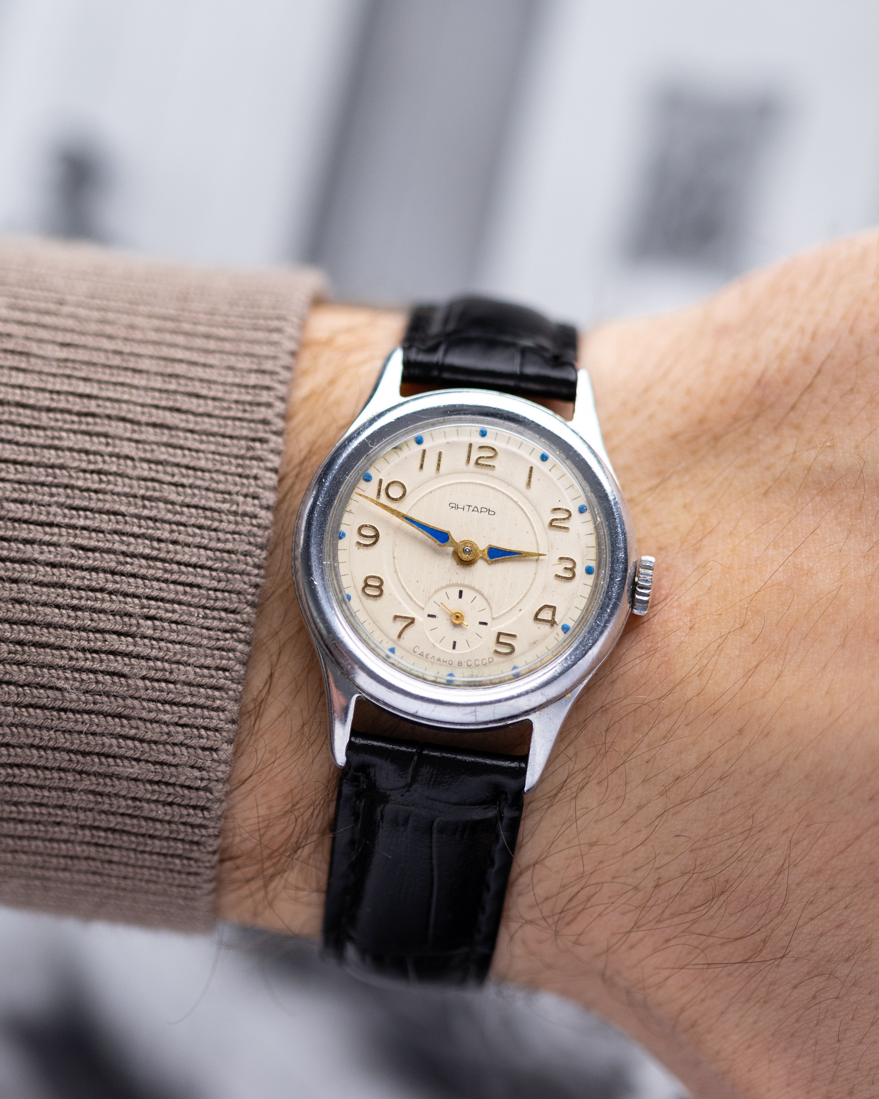 Jantar (Amber) Soviet Vintage Watch, Guilloche Dial, Mechanical watch - DuMarko