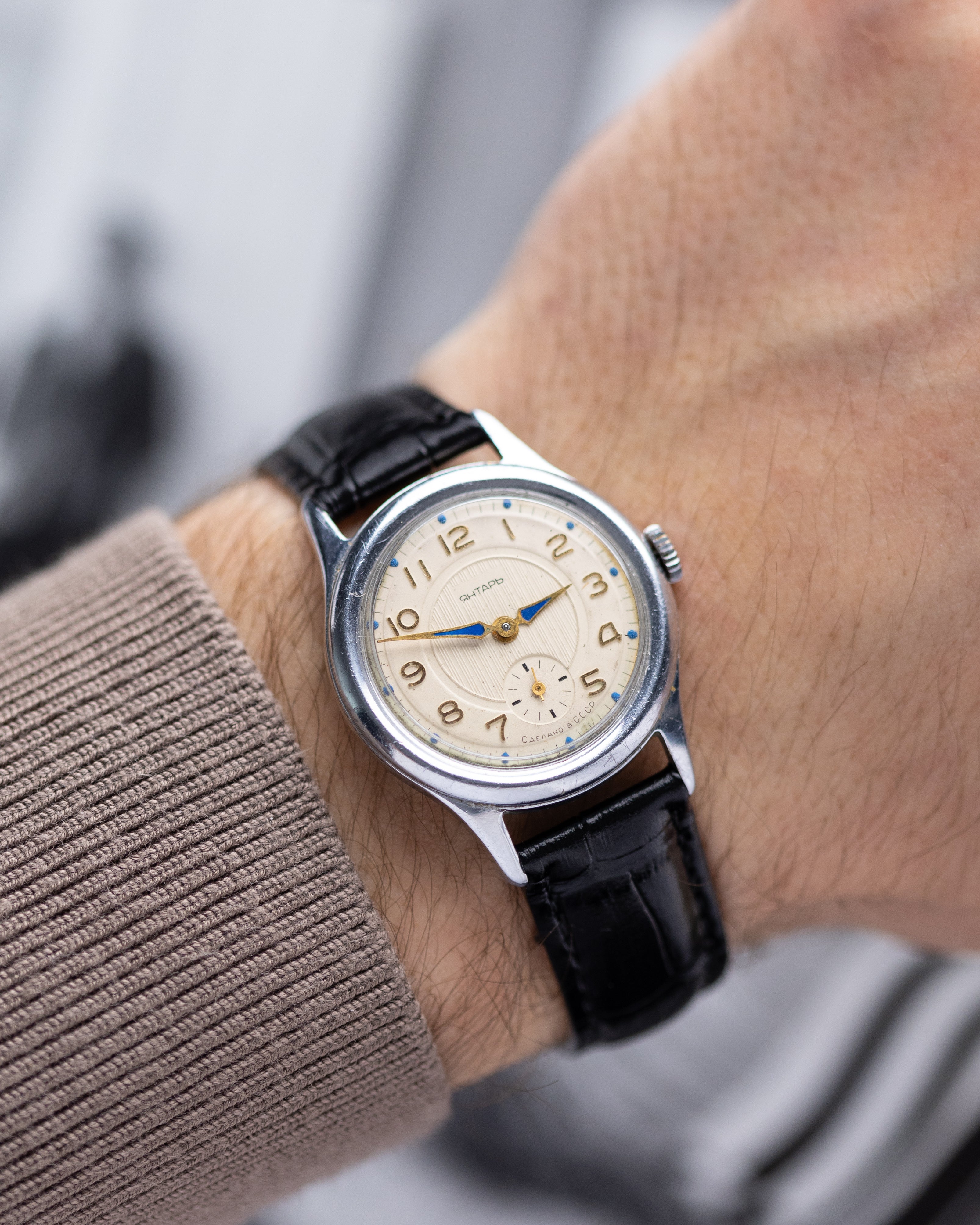 Jantar (Amber) Soviet Vintage Watch, Guilloche Dial, Mechanical watch - DuMarko