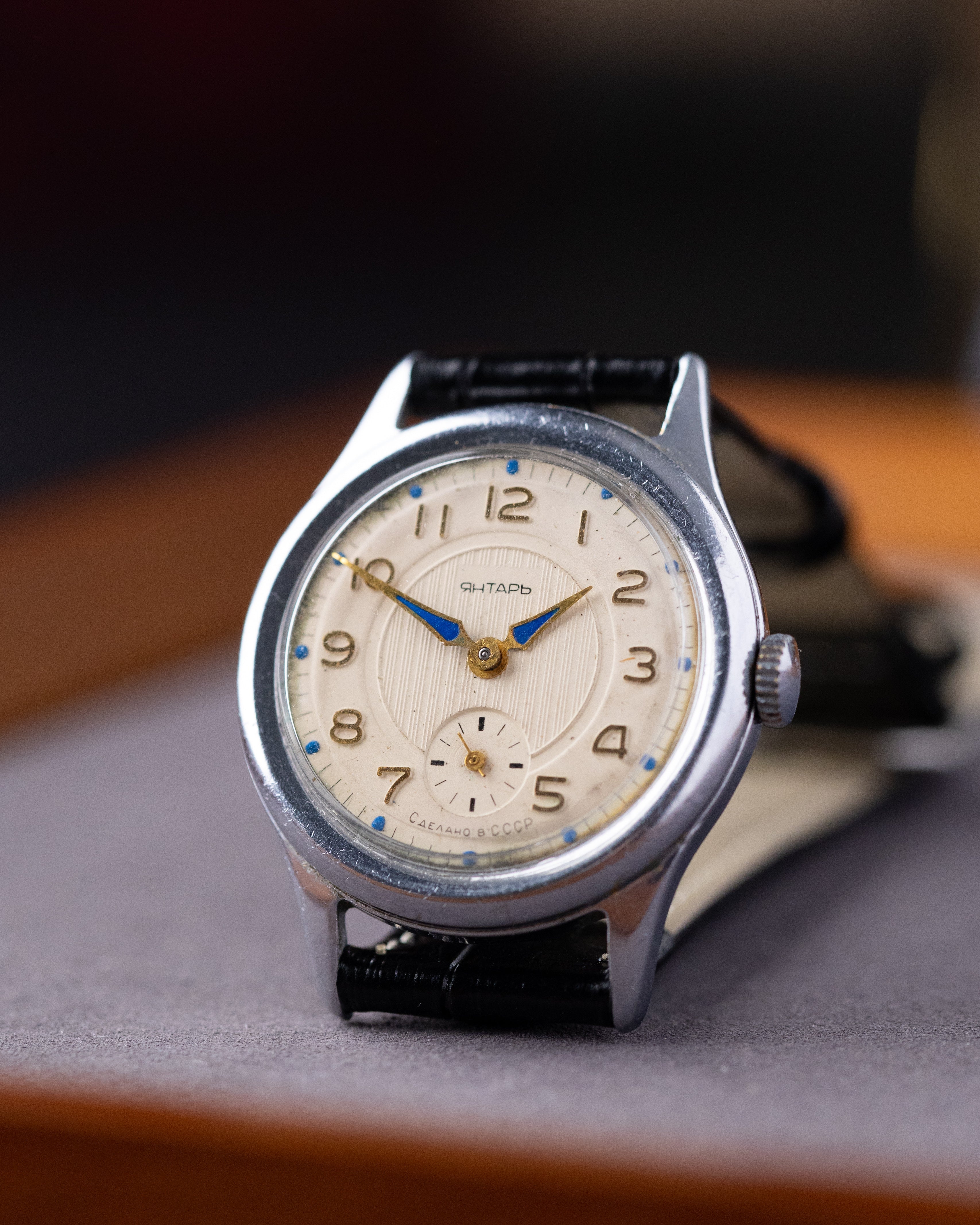 Jantar (Amber) Soviet Vintage Watch, Guilloche Dial, Mechanical watch - DuMarko