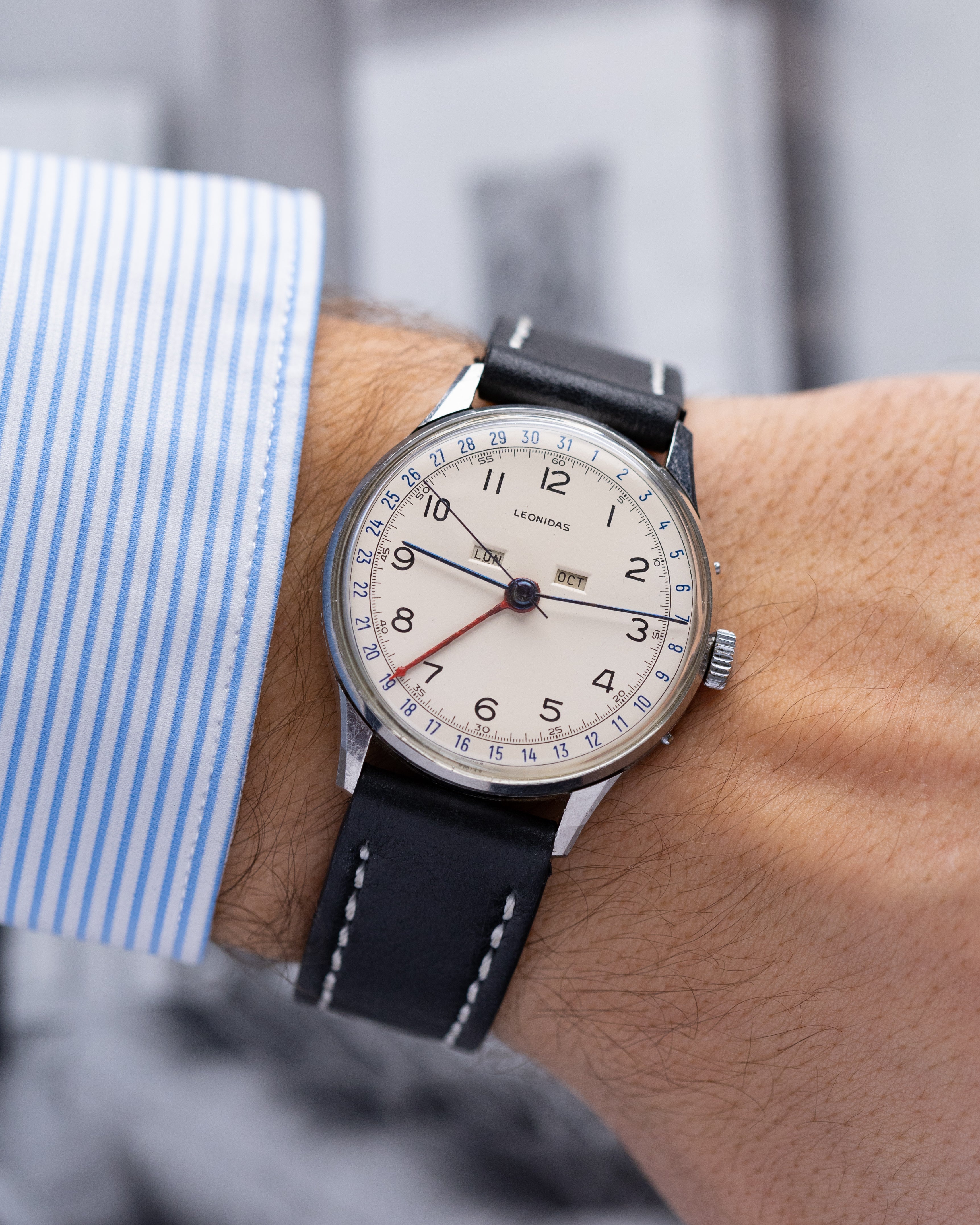 Leonidas Triple Calendar Chronograph watch with Oversize case - DuMarko