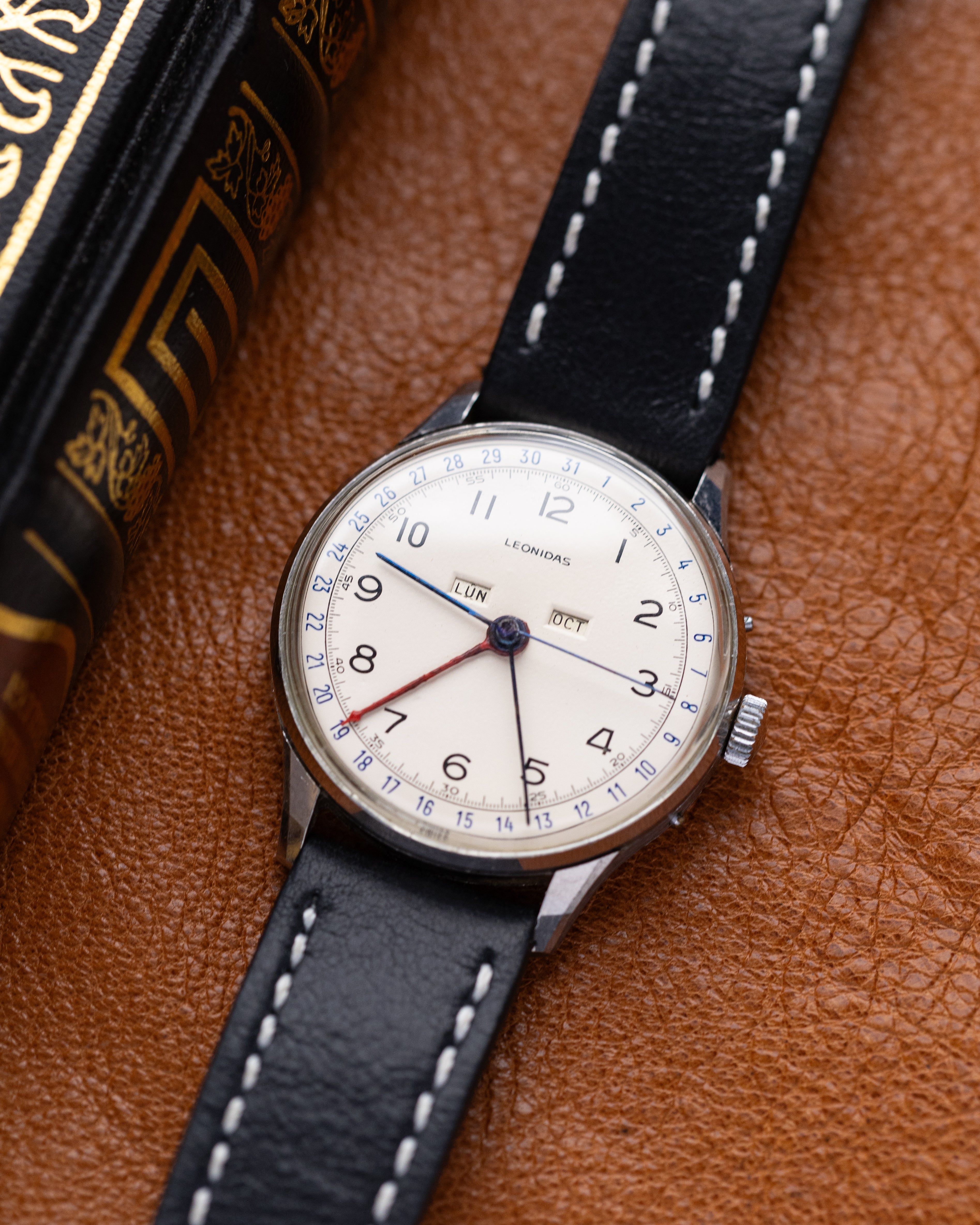 Leonidas Triple Calendar Chronograph watch with Oversize case - DuMarko