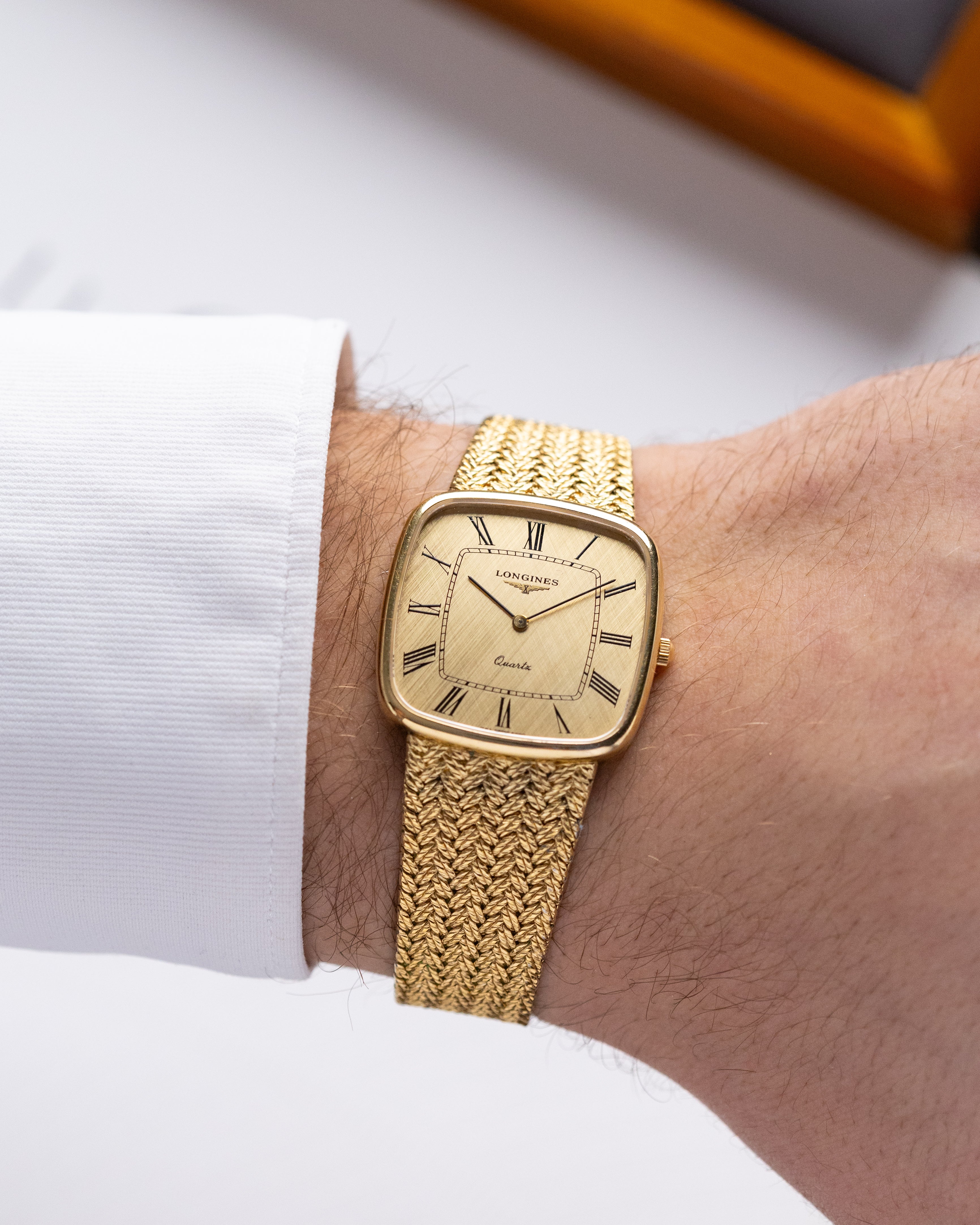 Longines Tank, Vintage Swiss Watch, Brushed Dial, Art Deco Style from 1980's - DuMarko