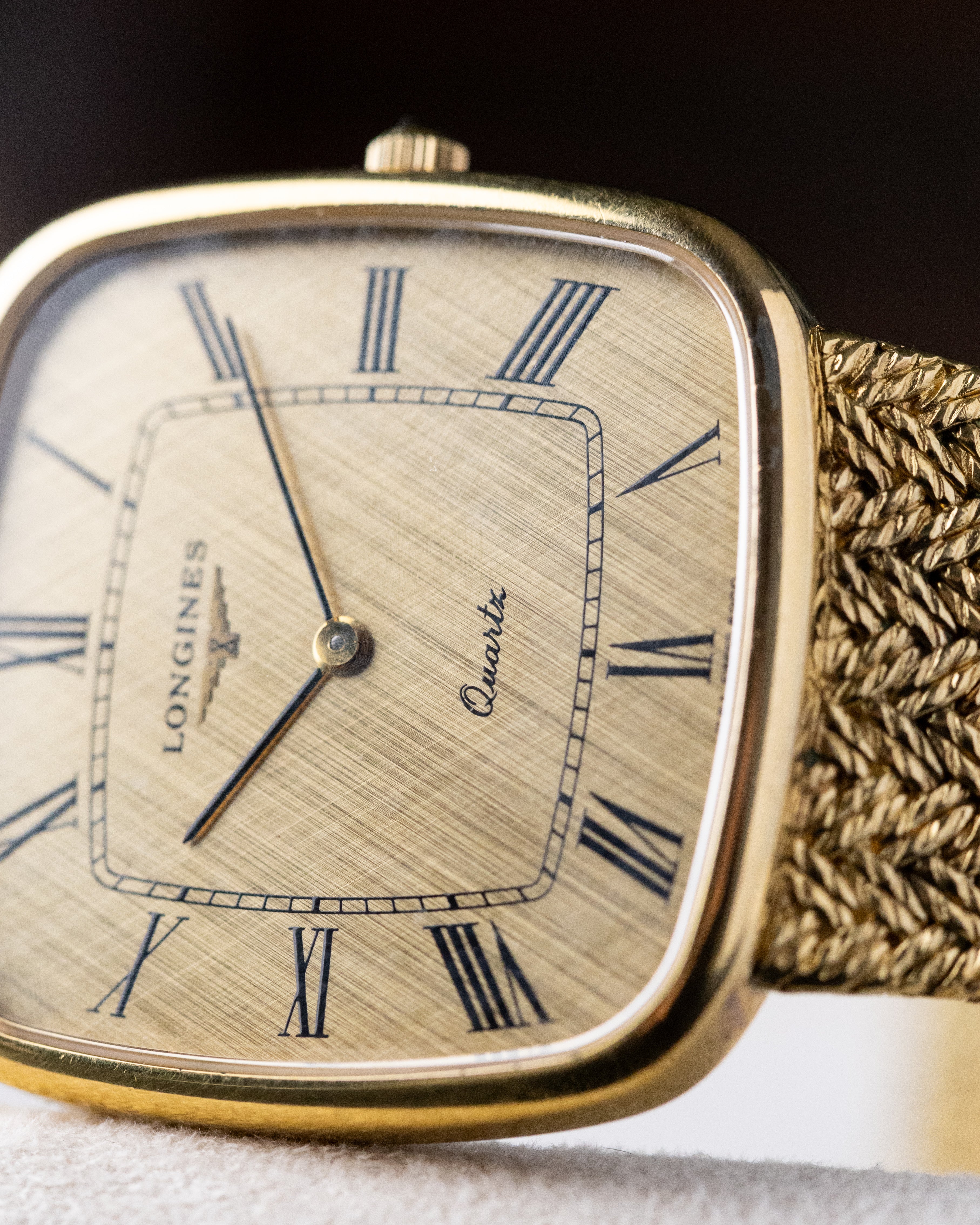 Longines Tank, Vintage Swiss Watch, Brushed Dial, Art Deco Style from 1980's - DuMarko