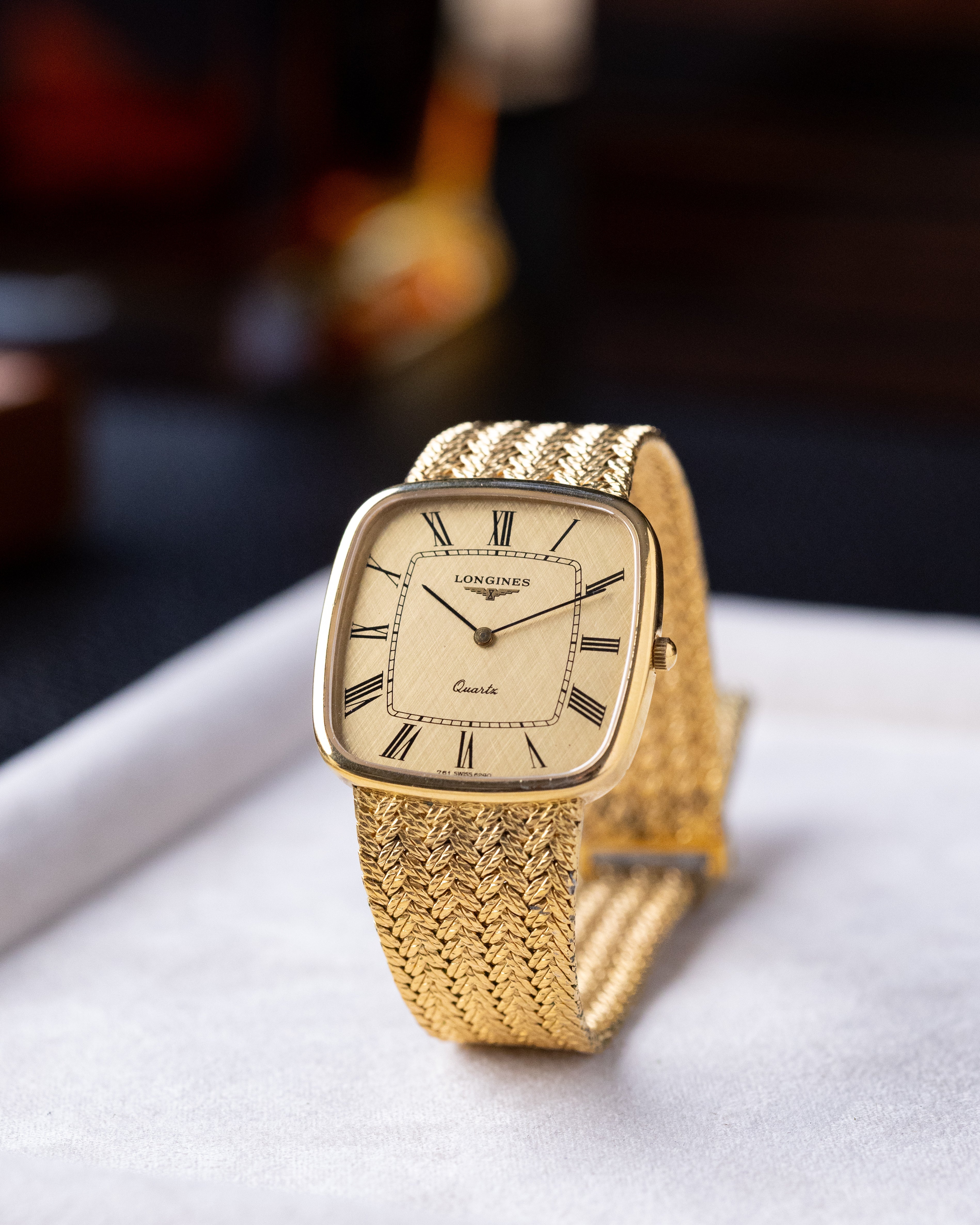 Longines Tank, Vintage Swiss Watch, Brushed Dial, Art Deco Style from 1980's - DuMarko