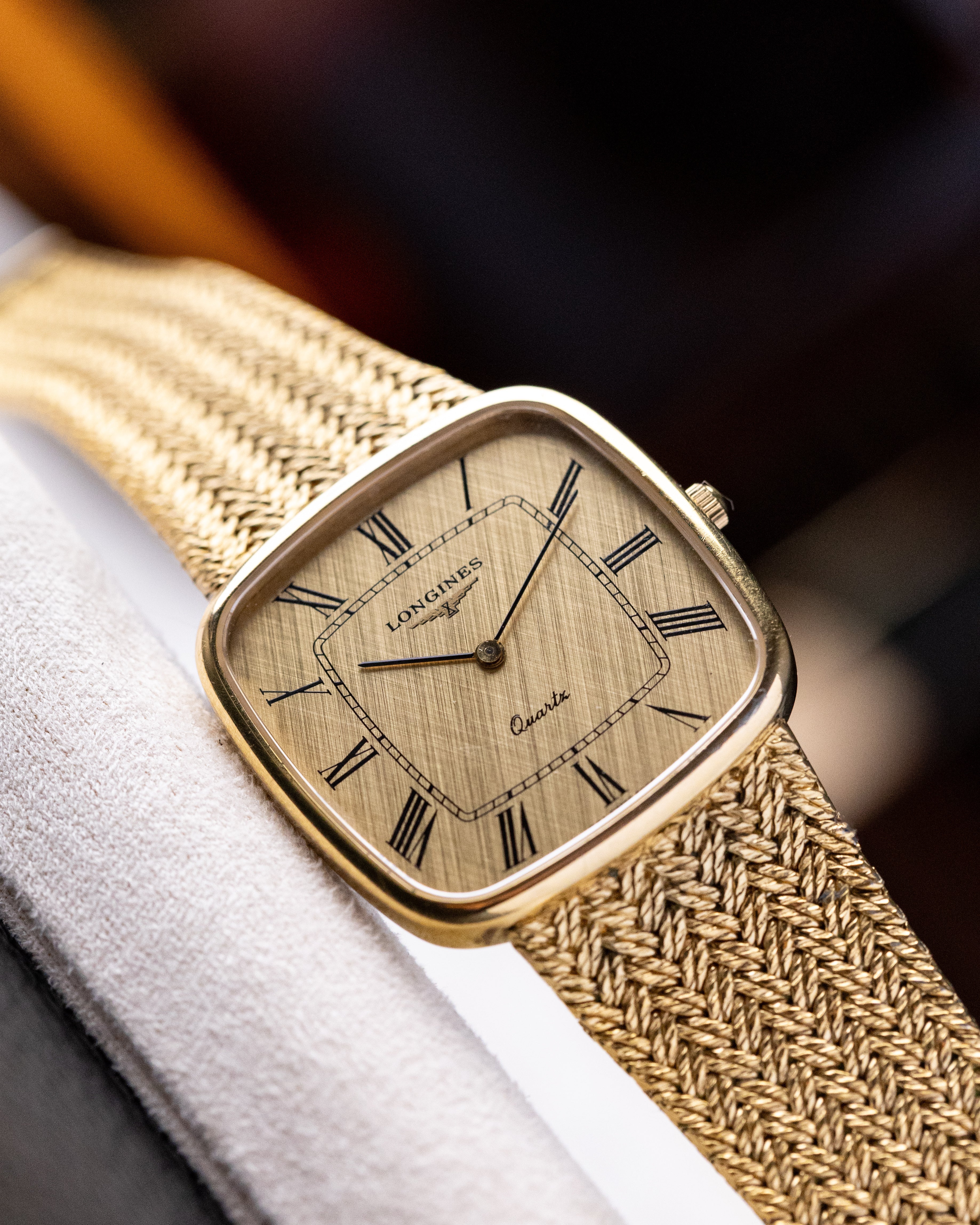 Longines Tank, Vintage Swiss Watch, Brushed Dial, Art Deco Style from 1980's - DuMarko