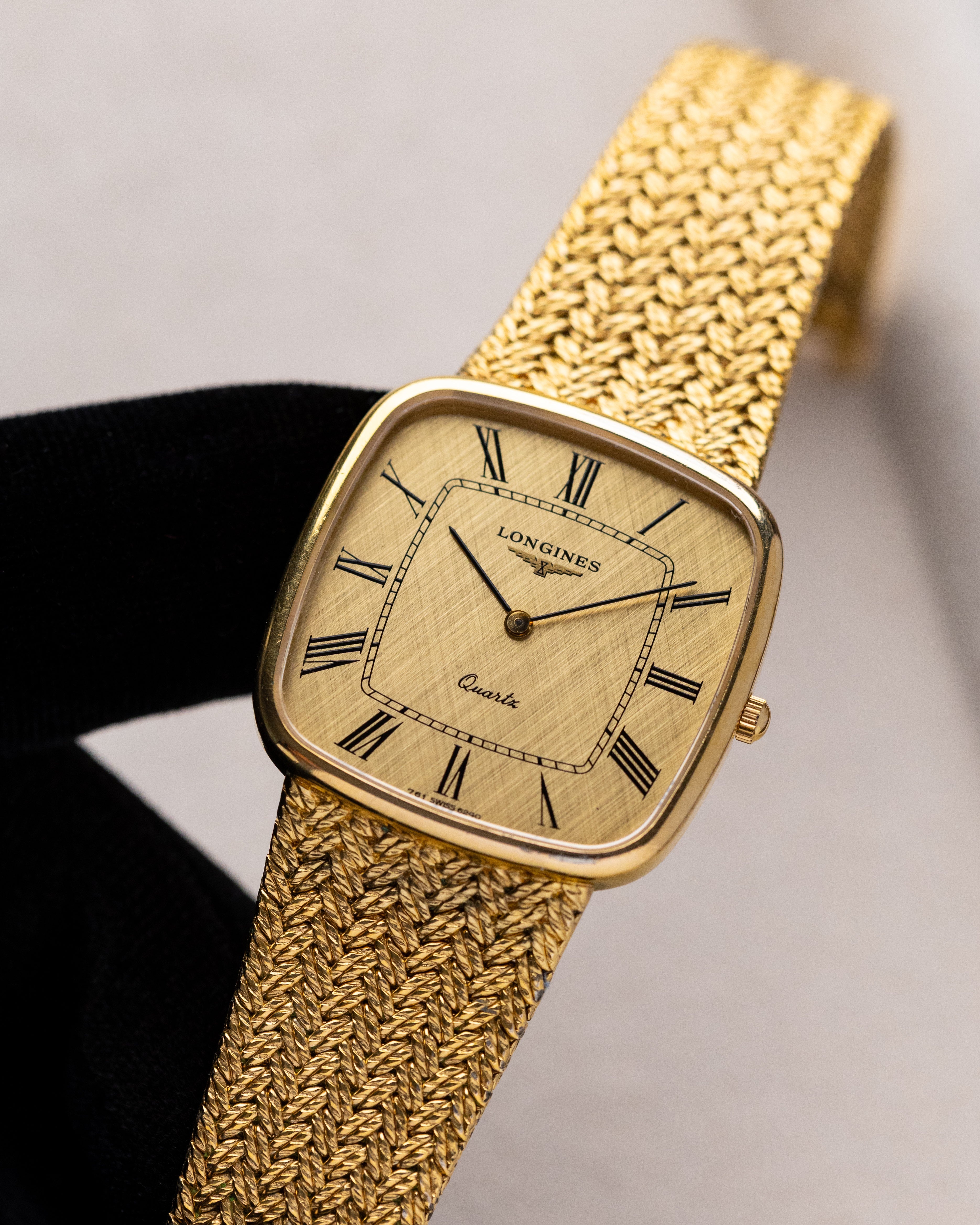 Longines Tank, Vintage Swiss Watch, Brushed Dial, Art Deco Style from 1980's - DuMarko