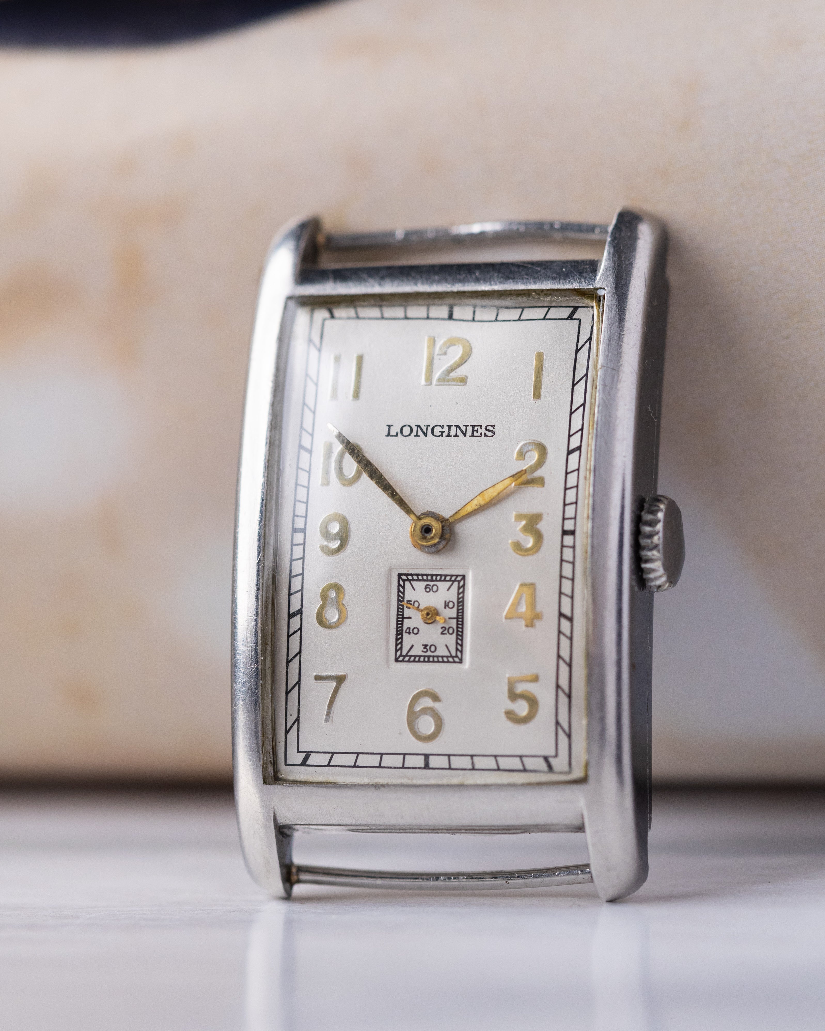 Longines Vintage Swiss Watch, Cal. 26.173, Oversized Tank, Art Deco Style - DuMarko