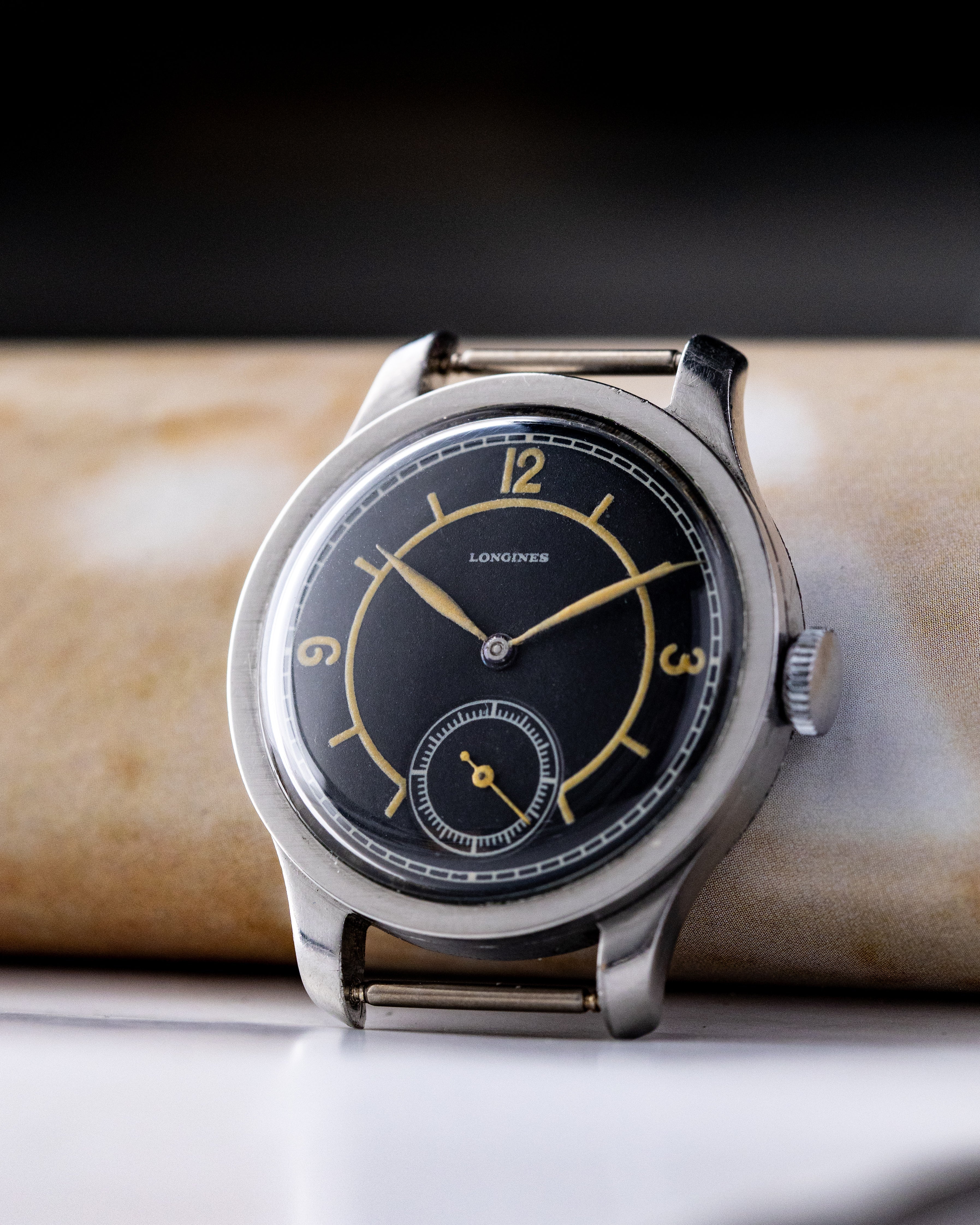 Longines Vintage Swiss Watch, Sector Dial, Coin Edge Calatrava Case from 1937 - DuMarko