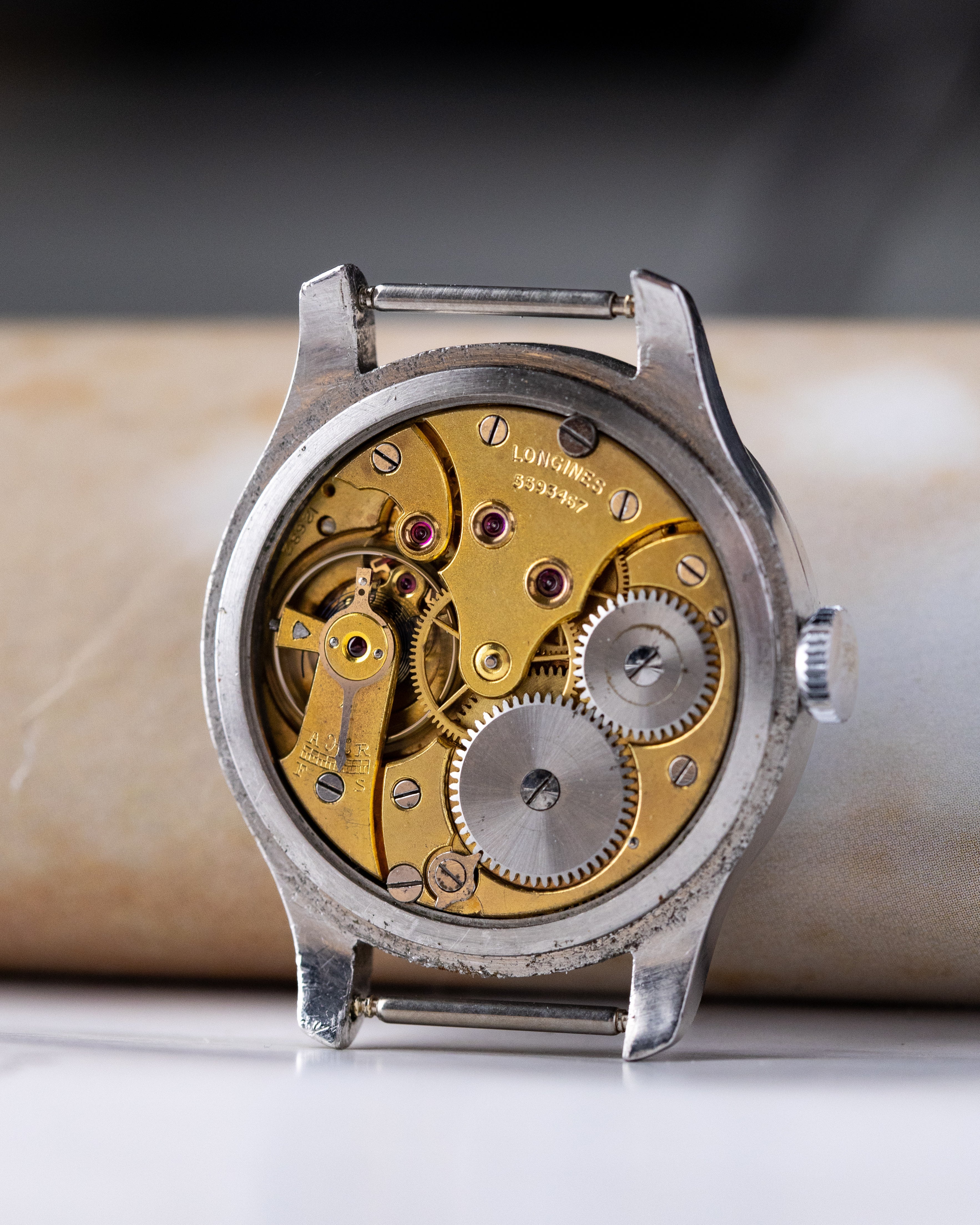 Longines Vintage Swiss Watch, Sector Dial, Coin Edge Calatrava Case from 1937 - DuMarko