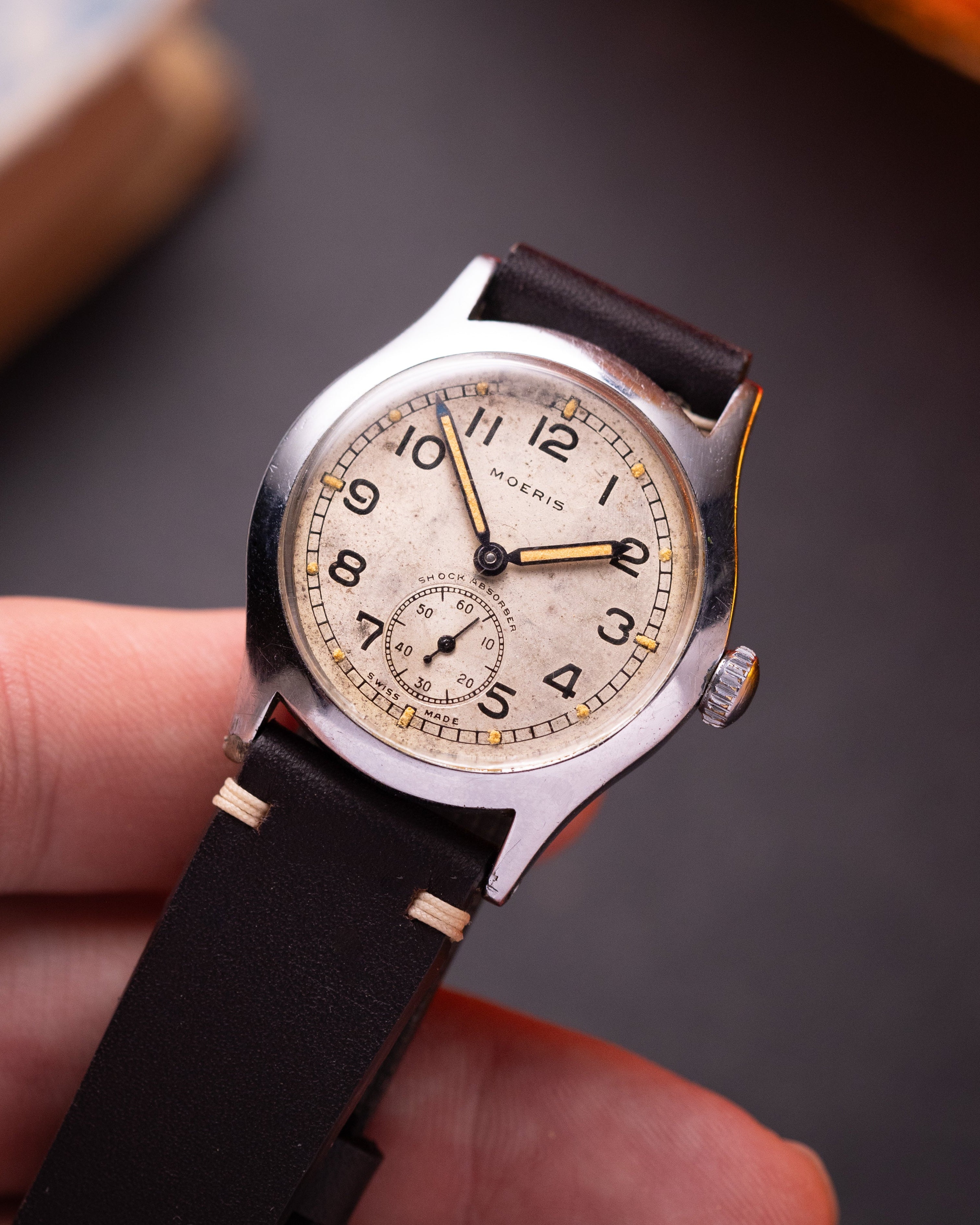 Military Vintage Swiss watch "Moeris" from 1940's - VintageDuMarko