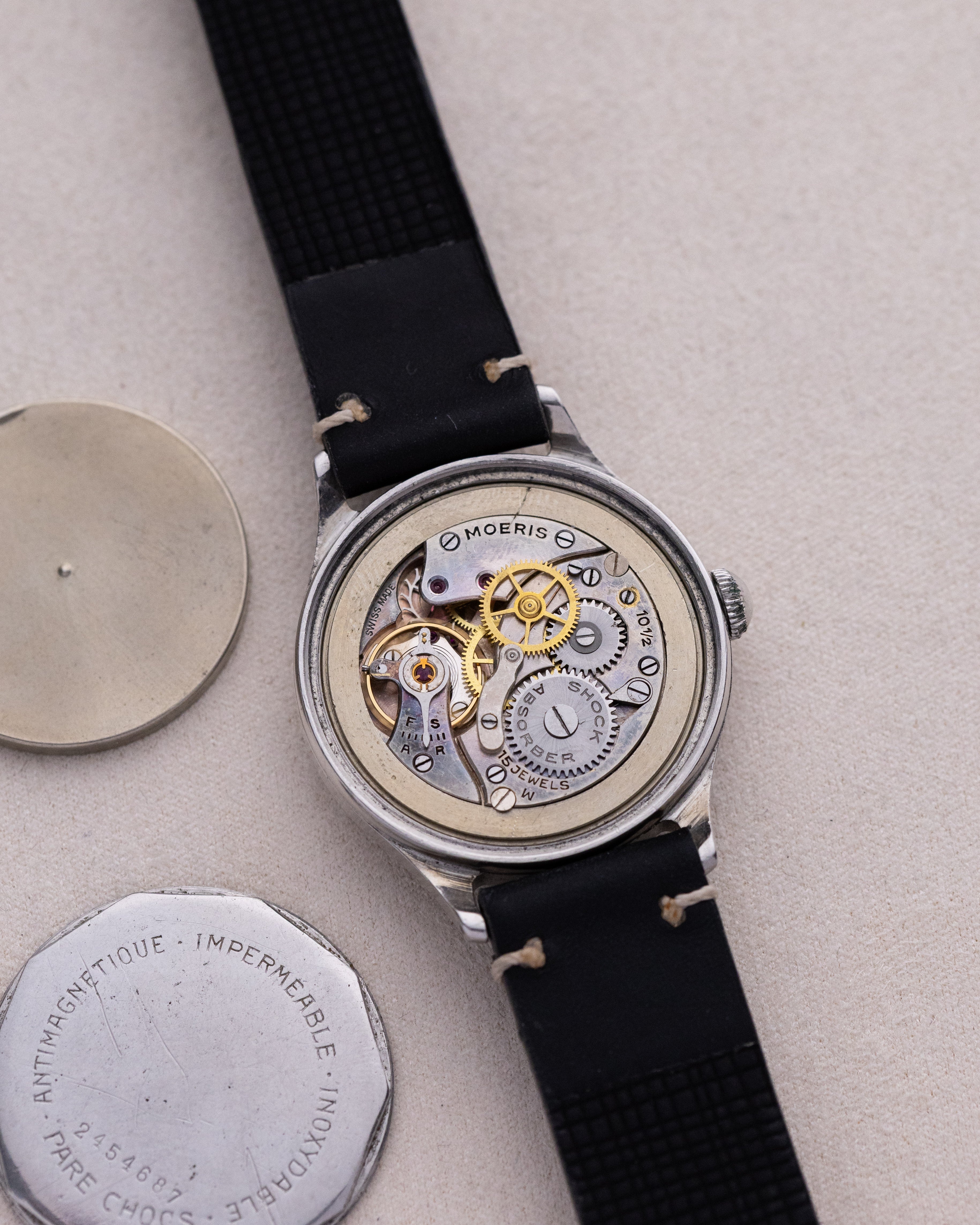 Moeris Imperable Antimagnetic Borgel Case, Radium Dial, Vintage Military Watch from 1940's - DuMarko