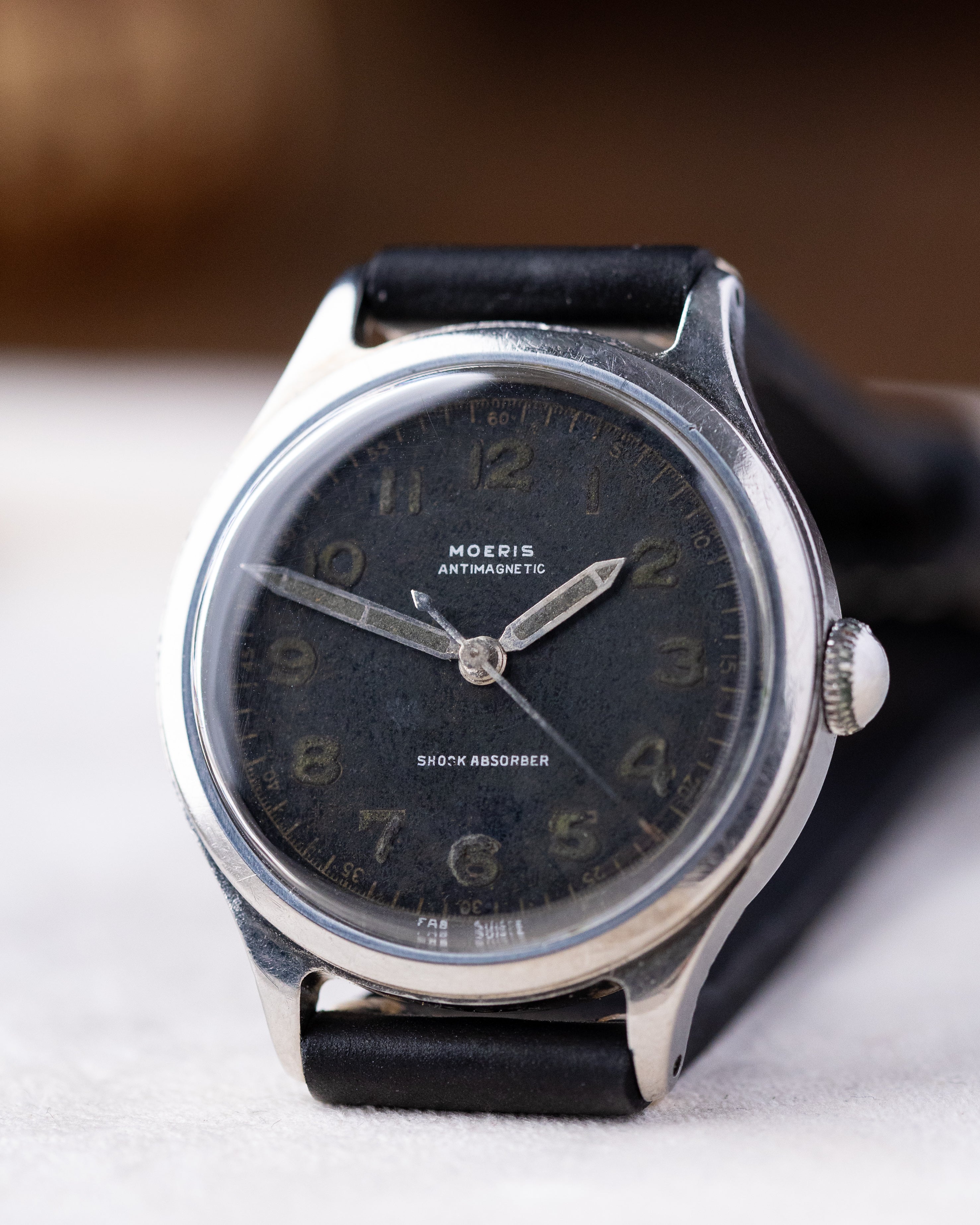 Moeris Imperable Antimagnetic Borgel Case, Radium Dial, Vintage Military Watch from 1940's - DuMarko