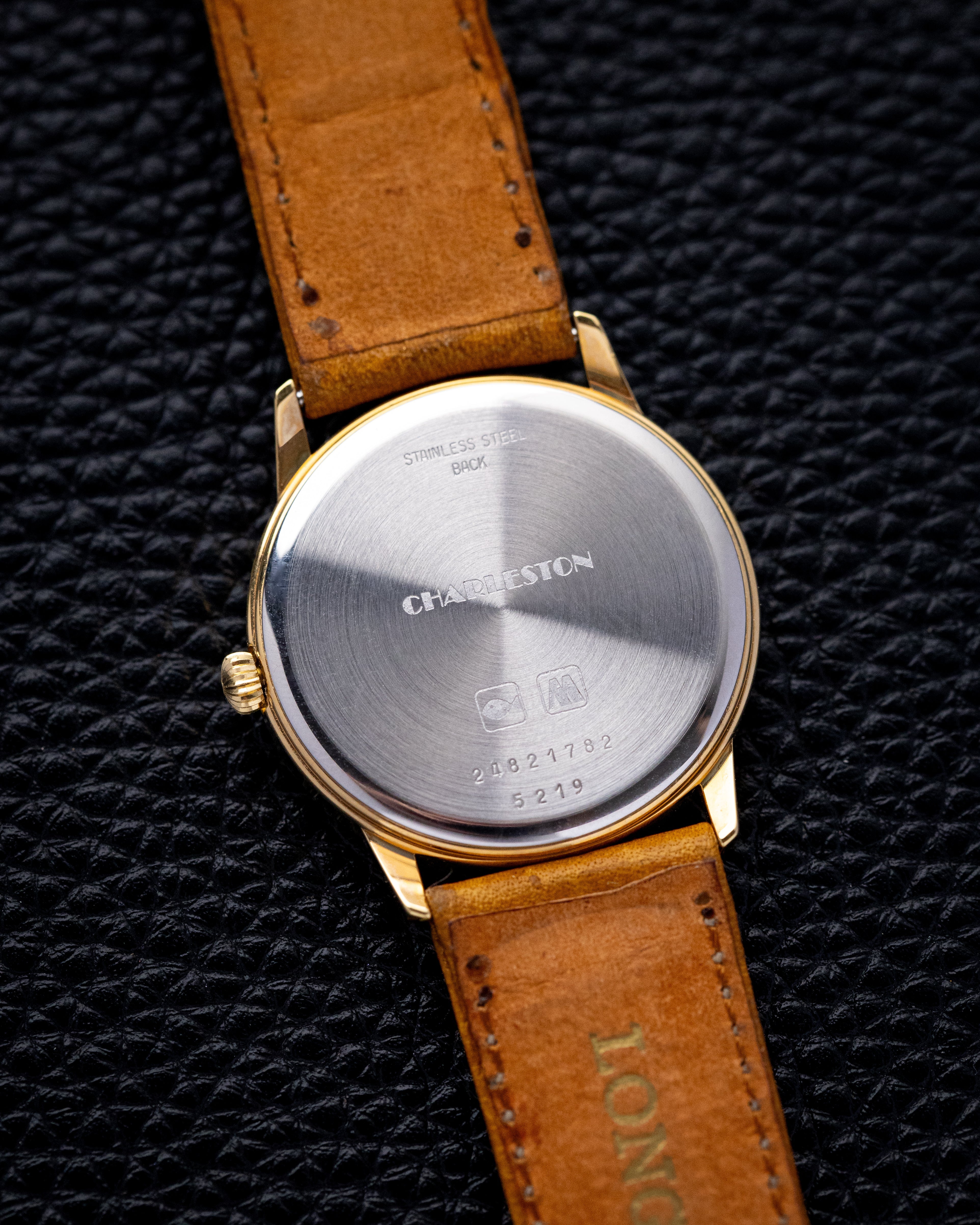 *NOS* Vintage Longines Charleston Triple Date Moonphase Ref. 5219, Quartz Cal. L224.2, Gold Plated, NOS 1990s - DuMarko