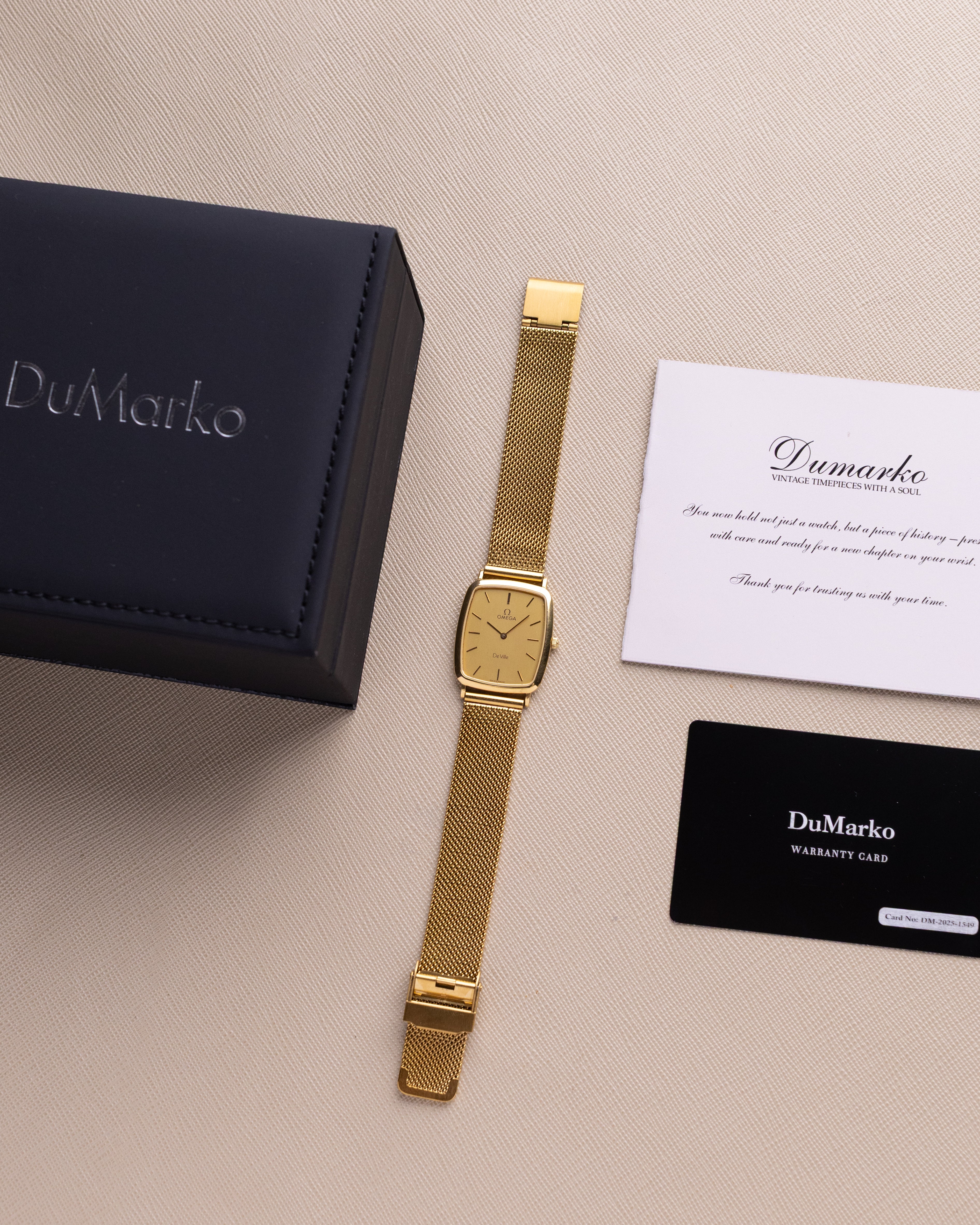 Omega De Ville, Vintage Quartz Watch, Extra Slim Dress Case from 1980's - DuMarko