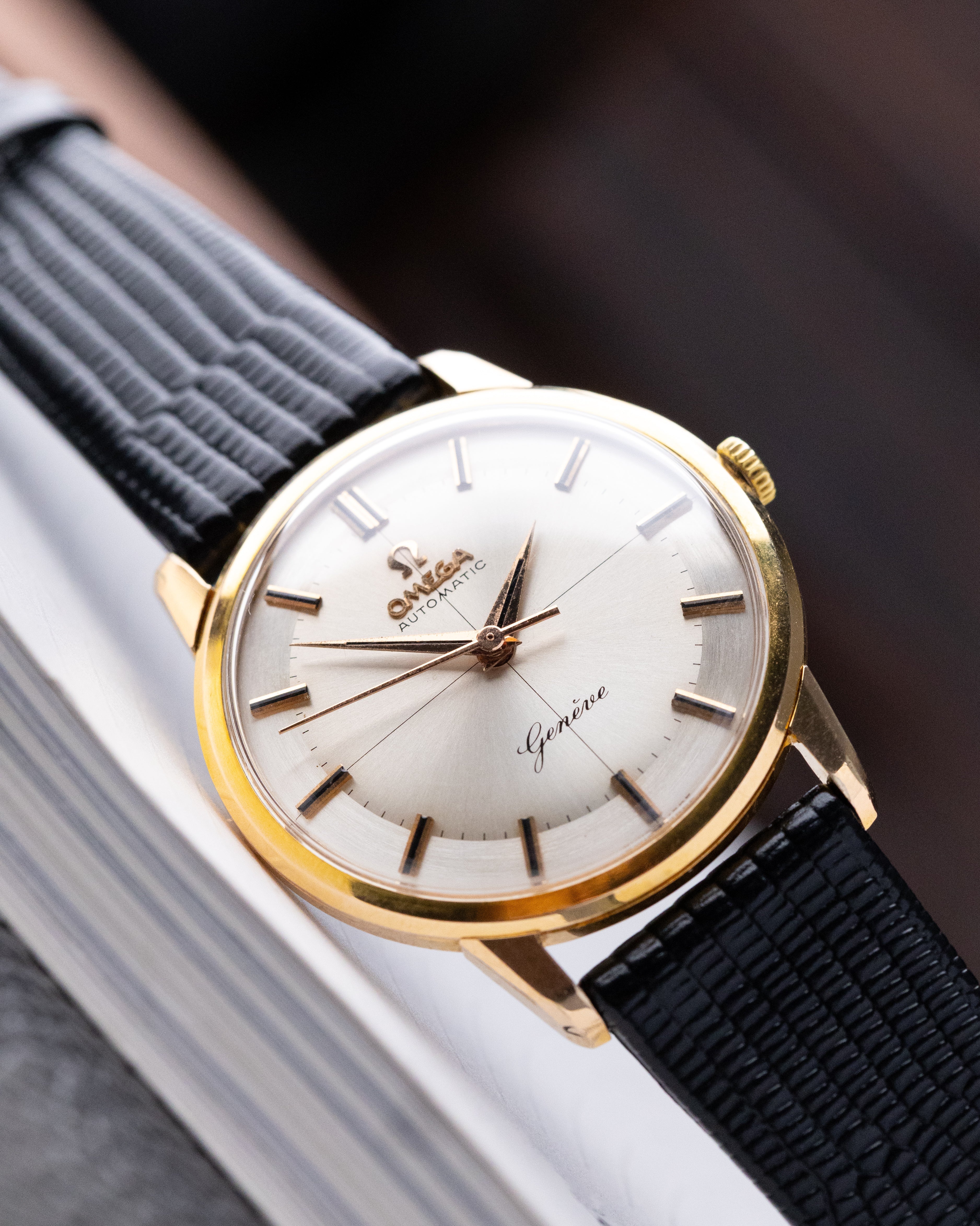 Omega Genève, Two - tone Dial, Luxury Gold - plated watch, Ref. 14702SC61, Swiss Made from 1961 - DuMarko