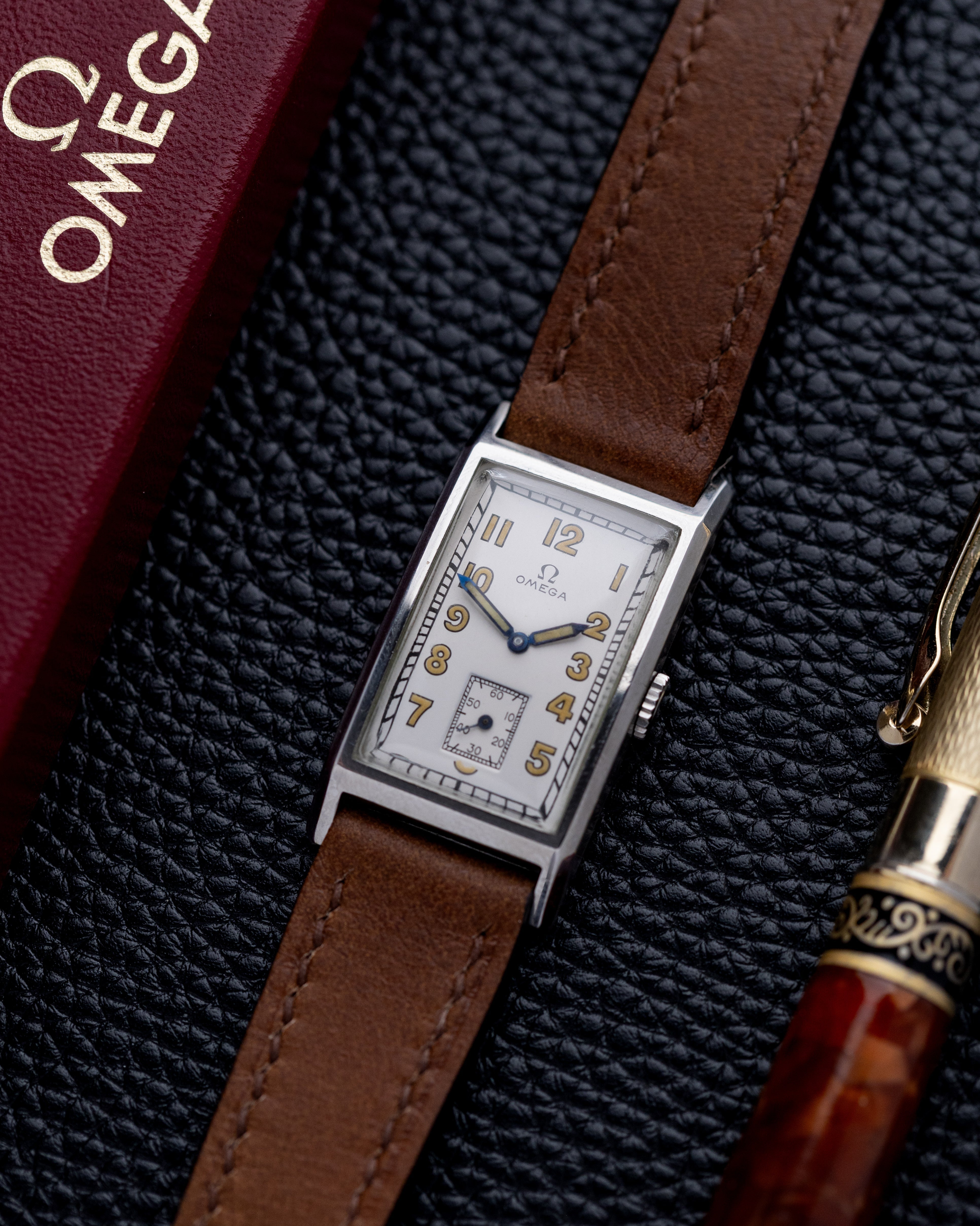 Omega Rectangular Tank, Vintage Art Deco Watch from 1930s, Cal. T17, Swiss Watch - DuMarko