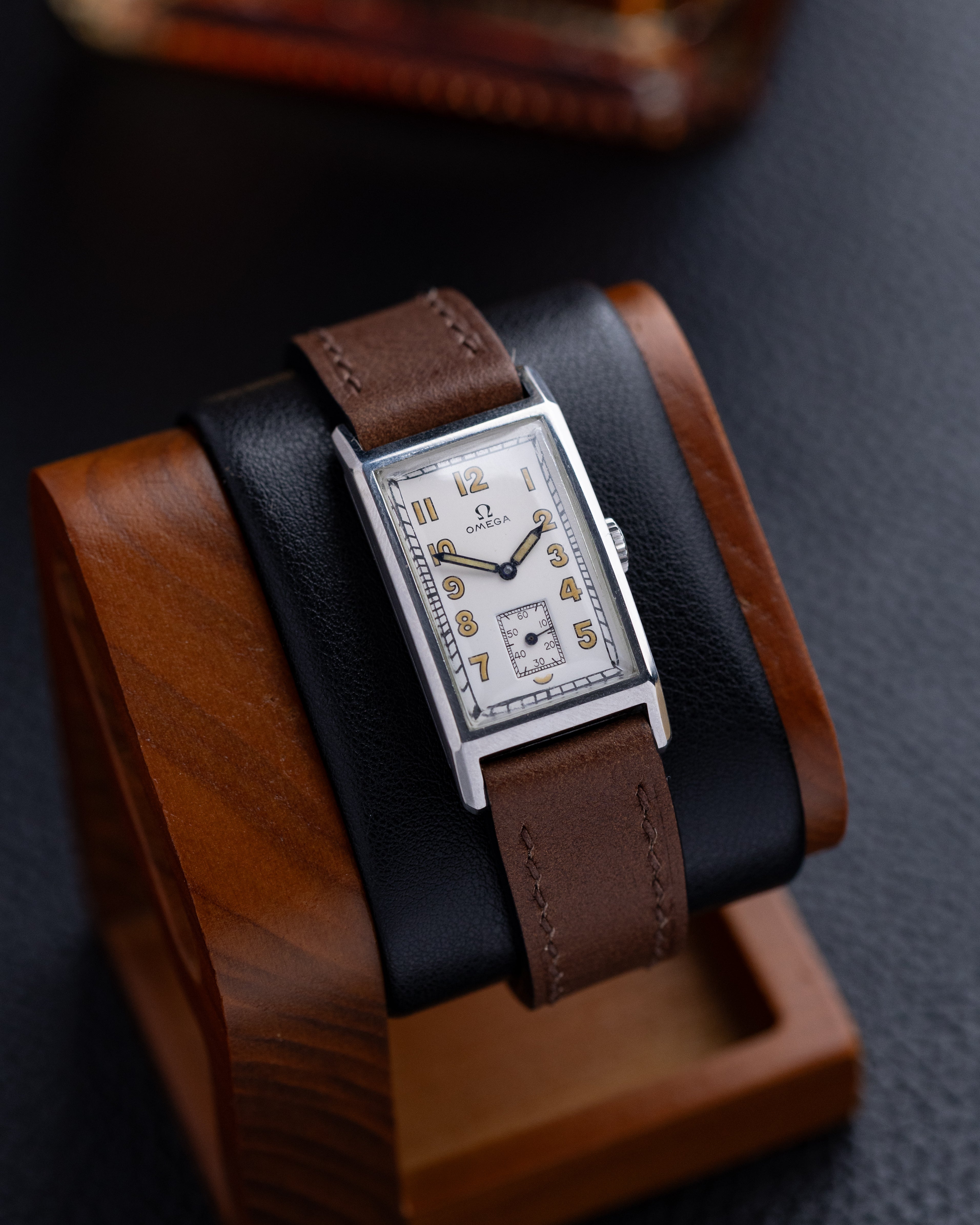 Omega Rectangular Tank, Vintage Art Deco Watch from 1930s, Cal. T17, Swiss Watch - DuMarko