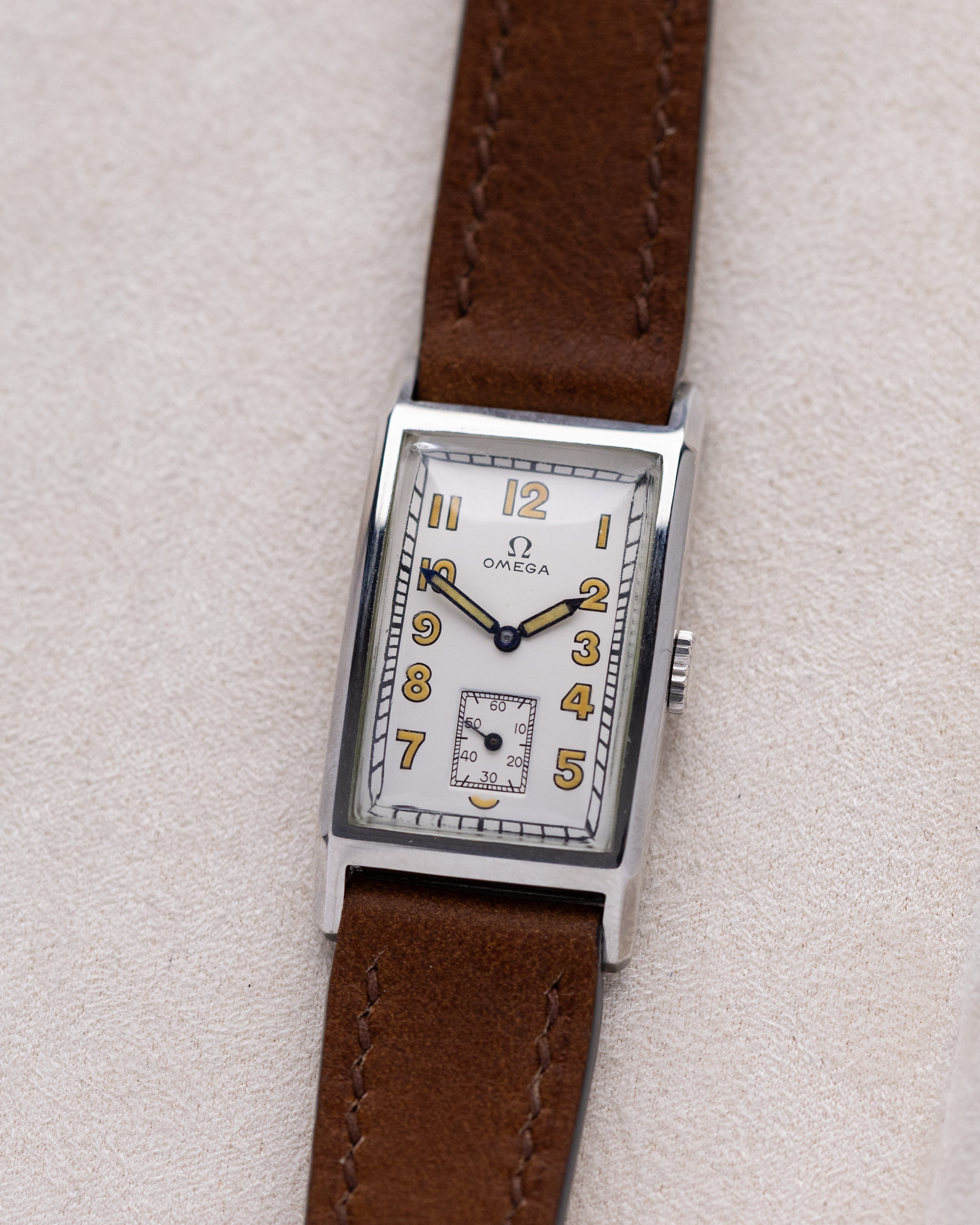 Omega Rectangular Tank, Vintage Art Deco Watch from 1930s, Cal. T17, Swiss Watch - DuMarko