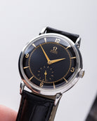 Omega Vintage Swiss Watch, Automatic Bumper, Ref. 2398, Black gilt dial - DuMarko
