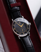 Omega Vintage Swiss Watch, Automatic Bumper, Ref. 2398, Black gilt dial - DuMarko
