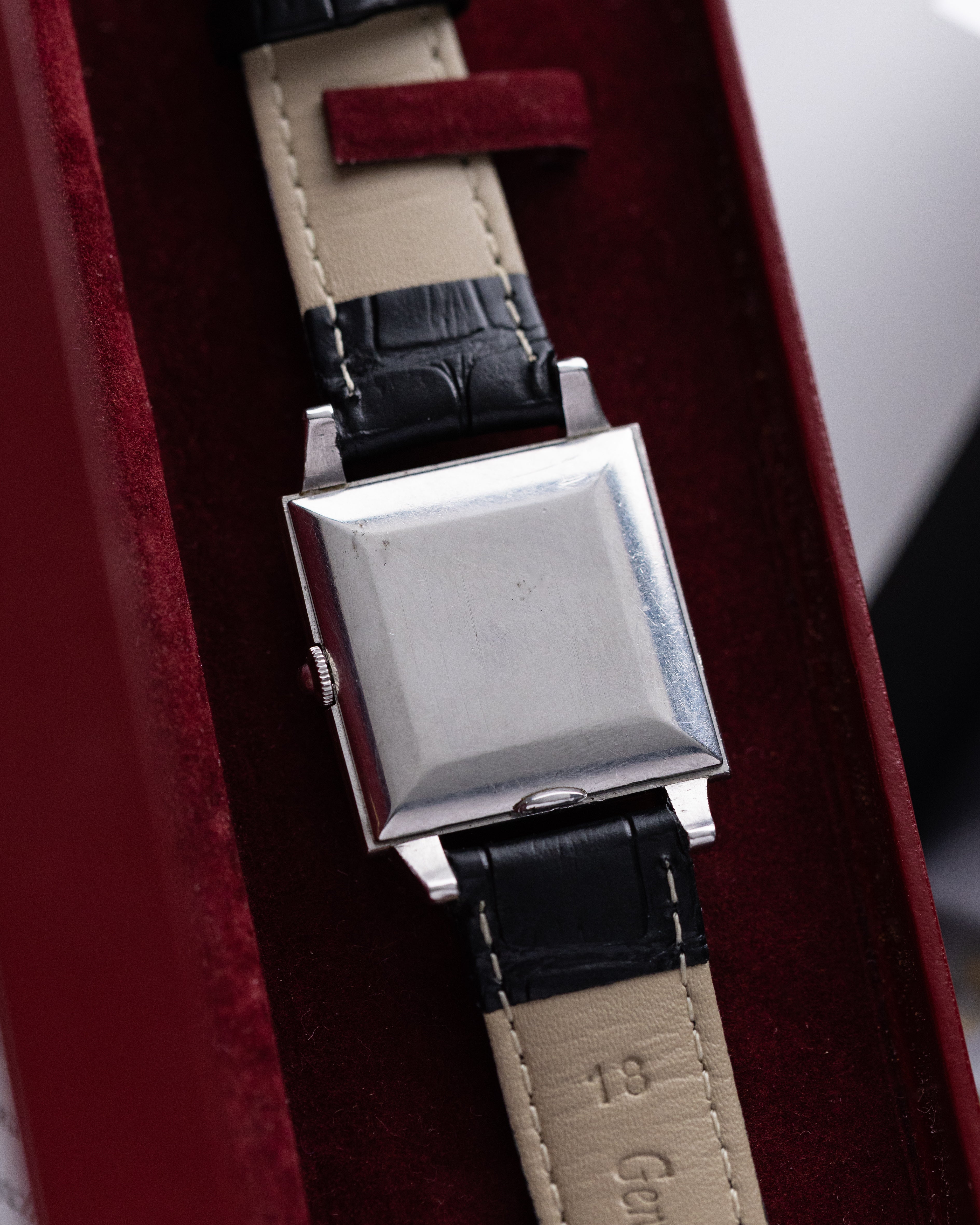 Omega Vintage Swiss Watch, Rare Square Tank, Ref. 3797, Cream Dial, Cal. R17.8 from 1940's - DuMarko