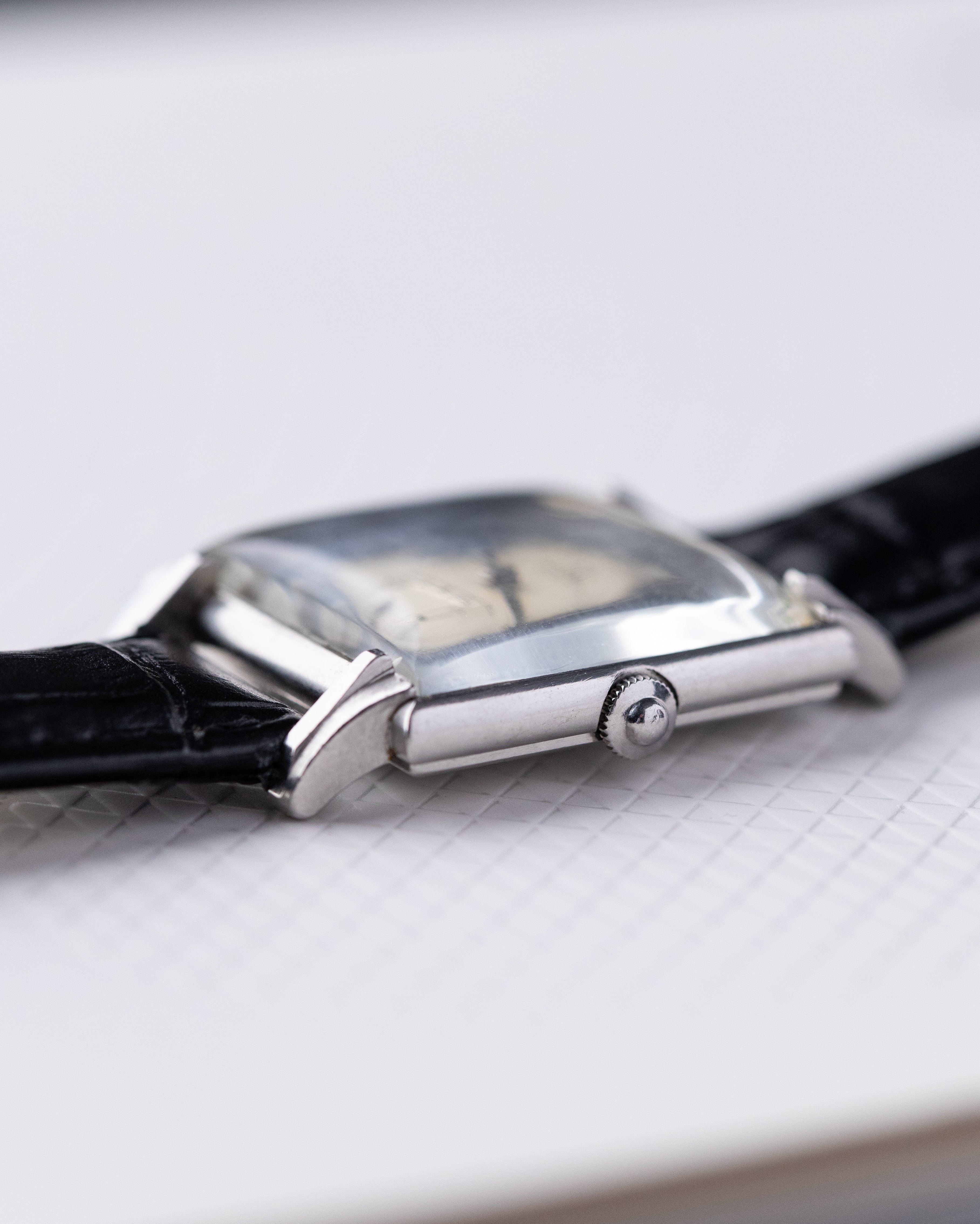 Omega Vintage Swiss Watch, Rare Square Tank, Ref. 3797, Cream Dial, Cal. R17.8 from 1940's - DuMarko