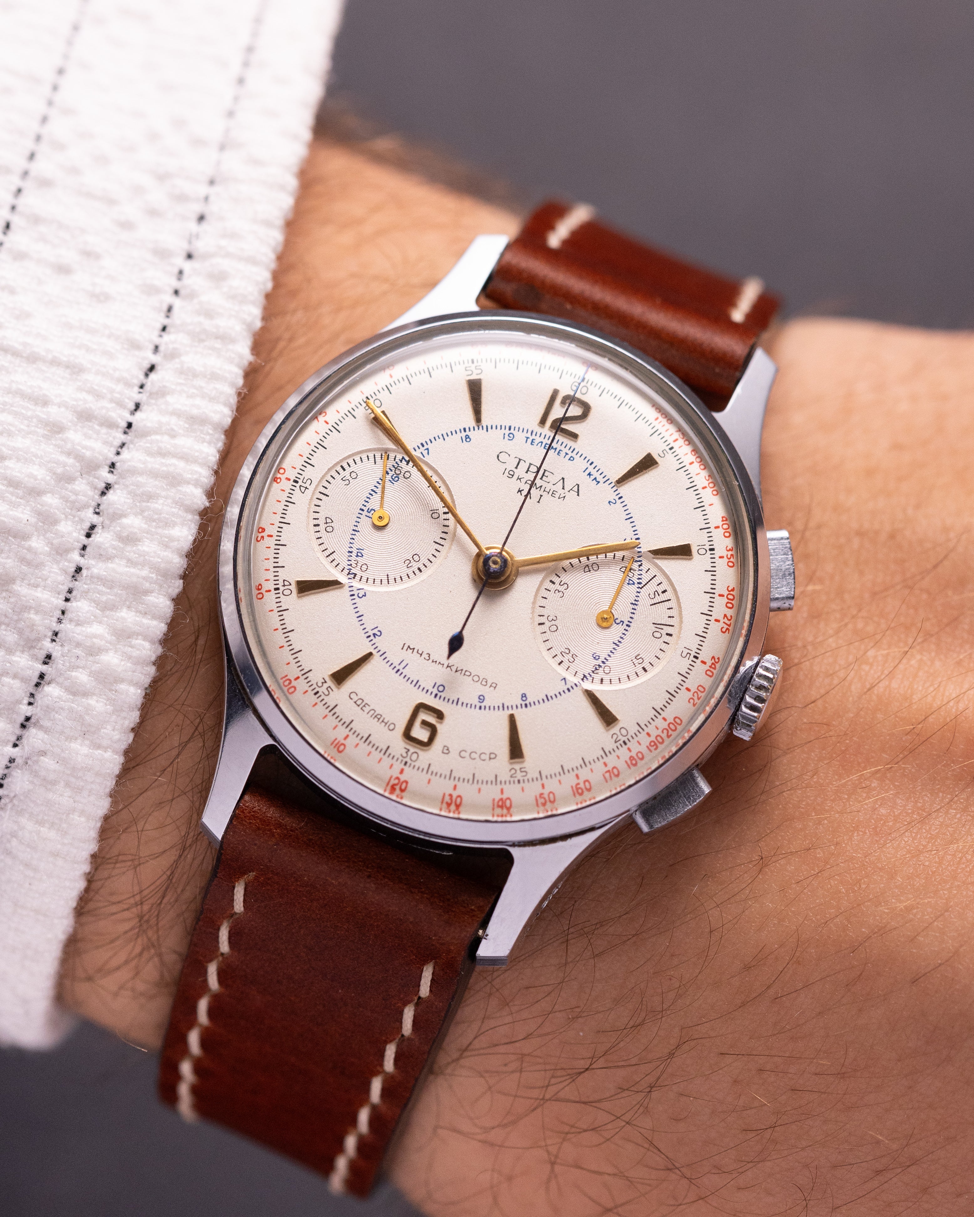 Poljot Strela Original cal.3017 Soviet vintage chronograph for Aviarors and Astronauts - VintageDuMarko
