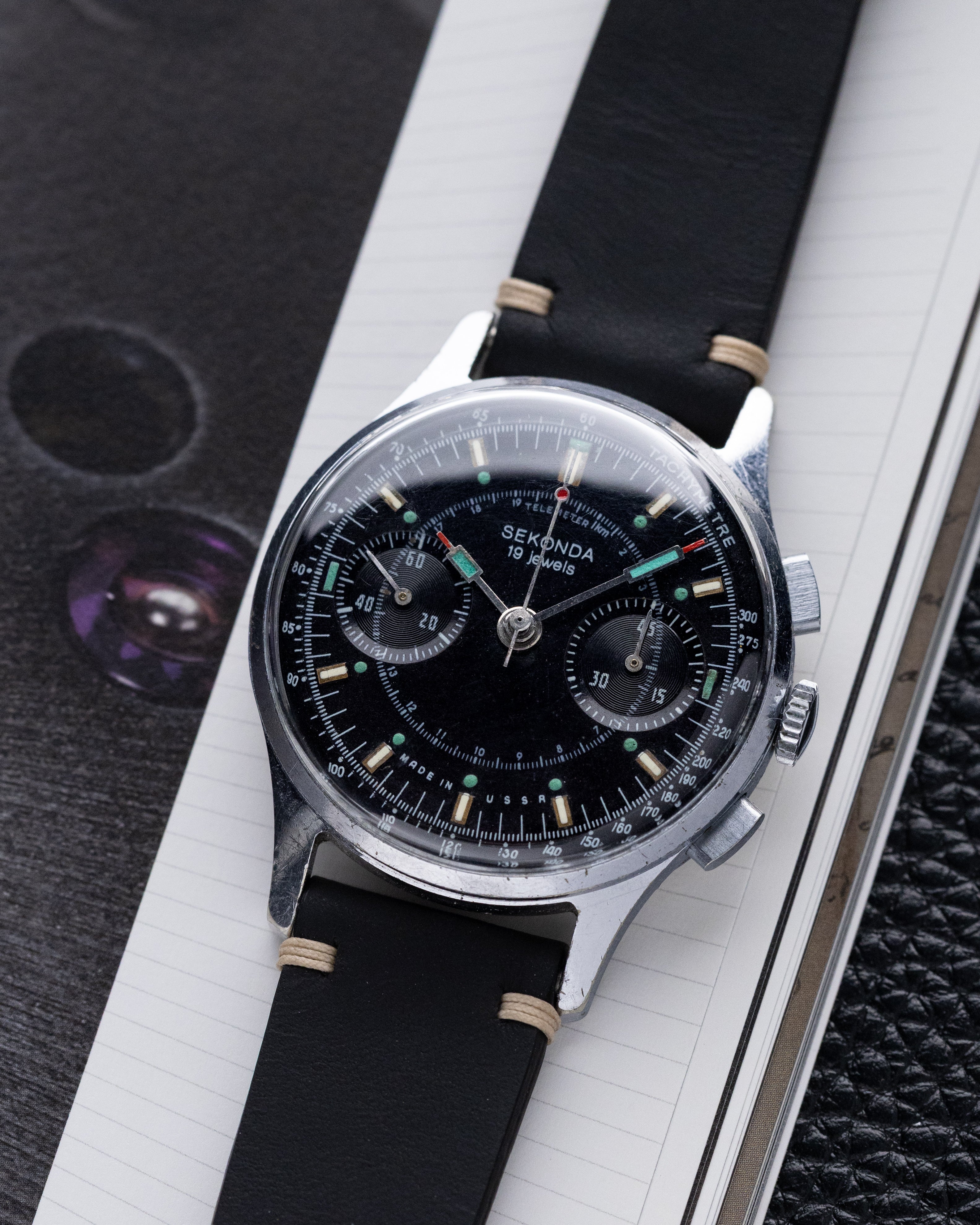 Poljot Strela Seconda, All Original, Cal.3017, Soviet chronograph for Aviators and Astronauts - DuMarko