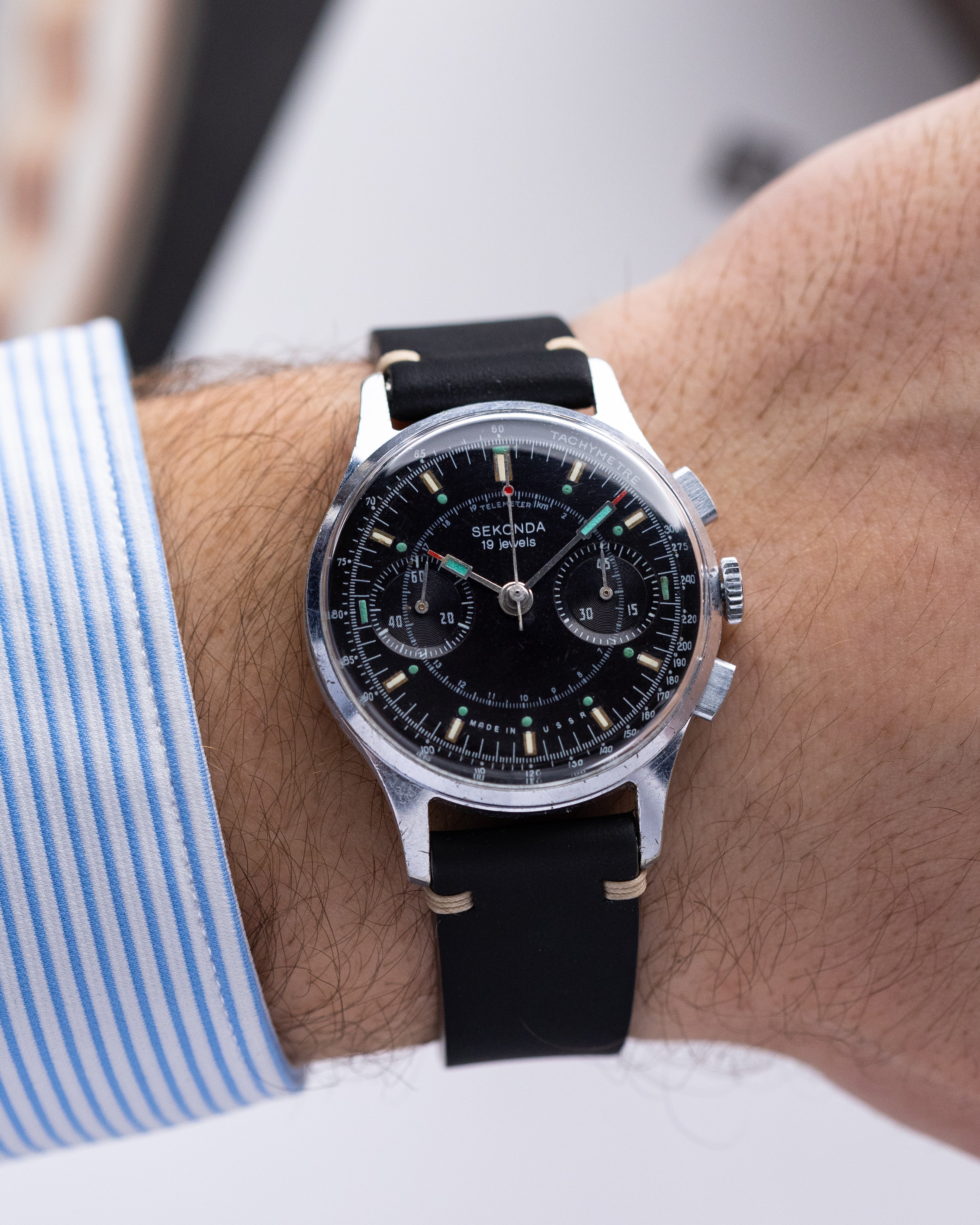 Poljot Strela Seconda, All Original, Cal.3017, Soviet chronograph for Aviators and Astronauts - DuMarko