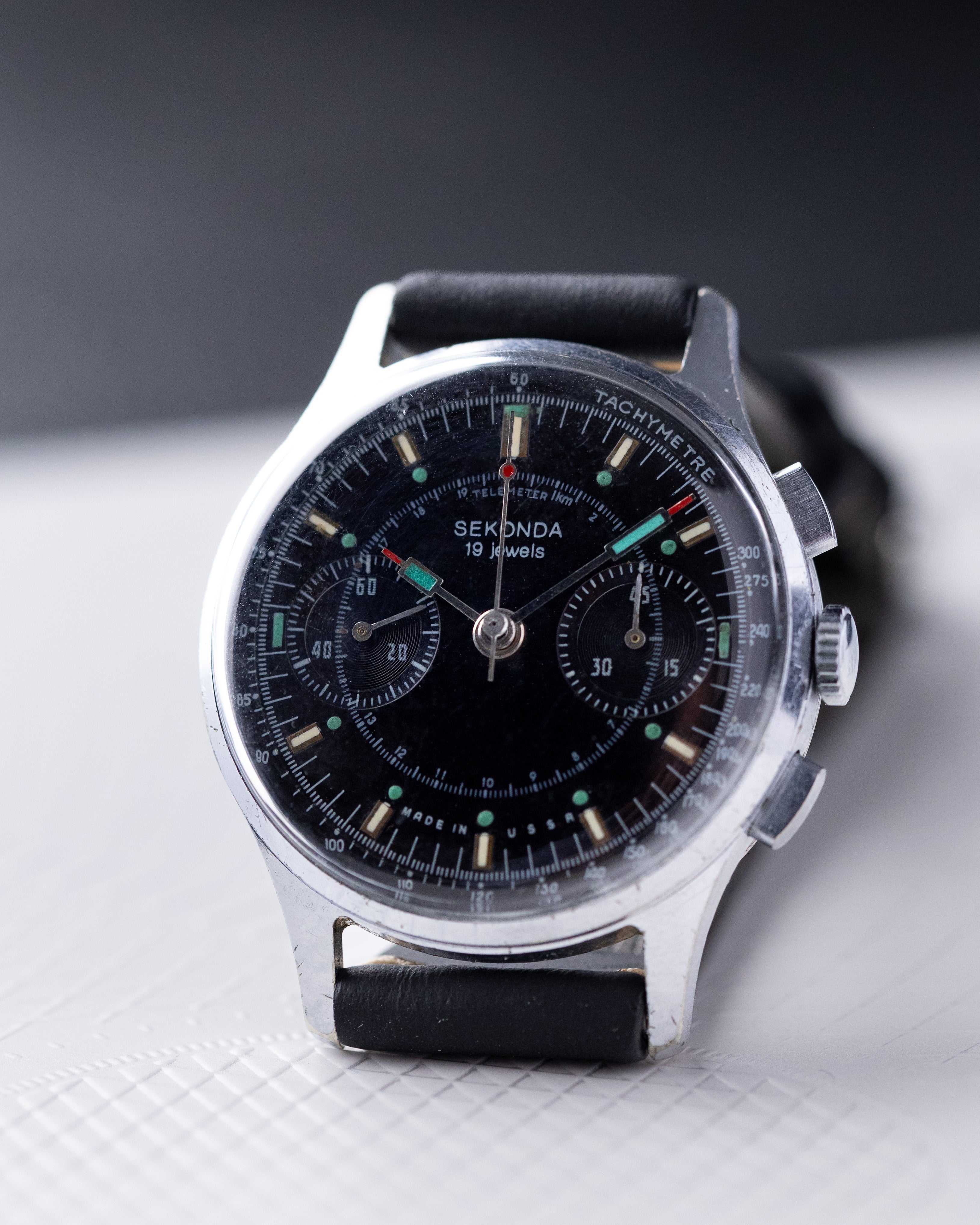 Poljot Strela Seconda, All Original, Cal.3017, Soviet chronograph for Aviators and Astronauts - DuMarko