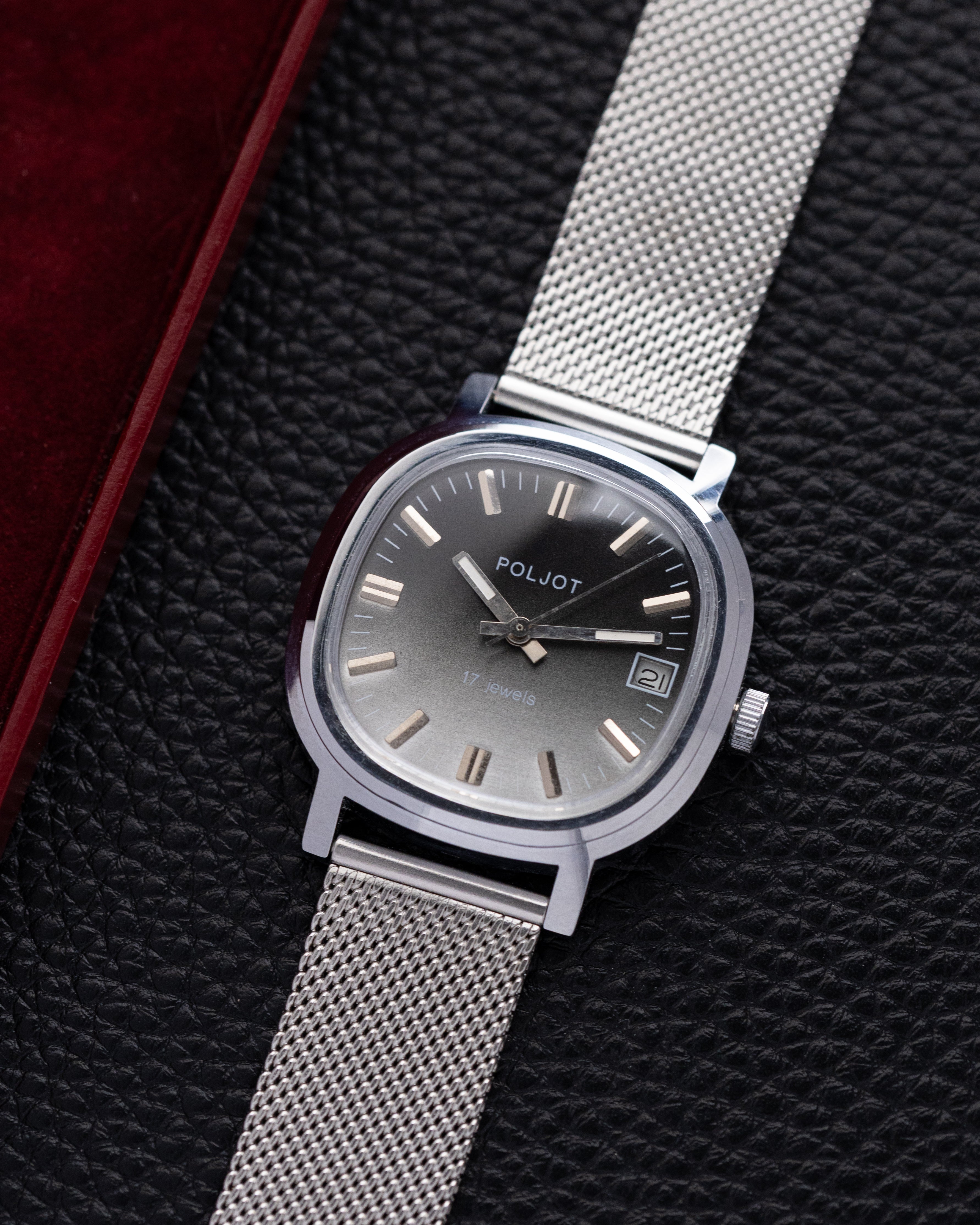 Poljot Vintage Soviet watch, Cushion case, Gradient (fumé) dial - DuMarko