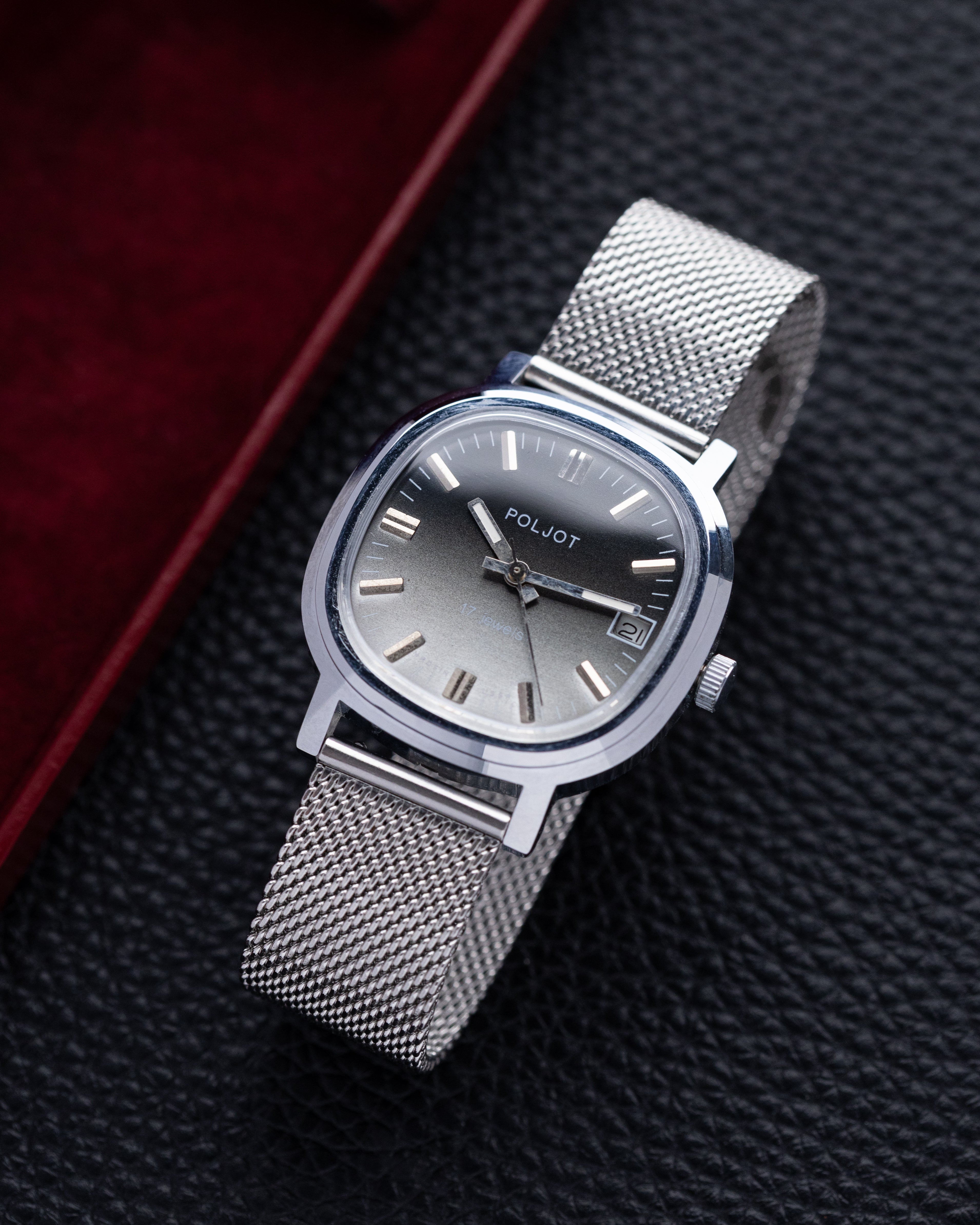 Poljot Vintage Soviet watch, Cushion case, Gradient (fumé) dial - DuMarko