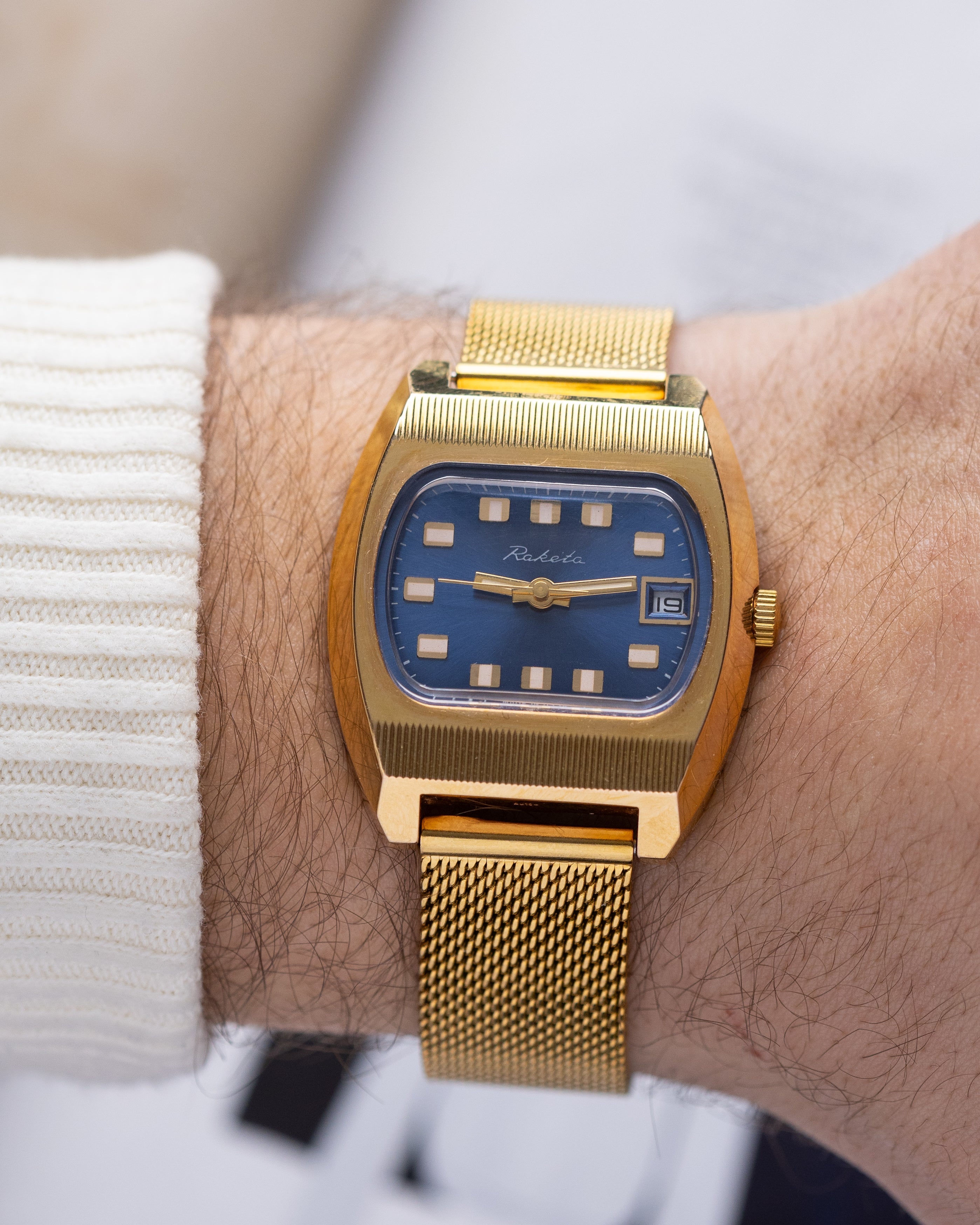 Raketa "TV" Rare NOS, Gold Plated case, Cal. 2614 H, Made in USSR - DuMarko