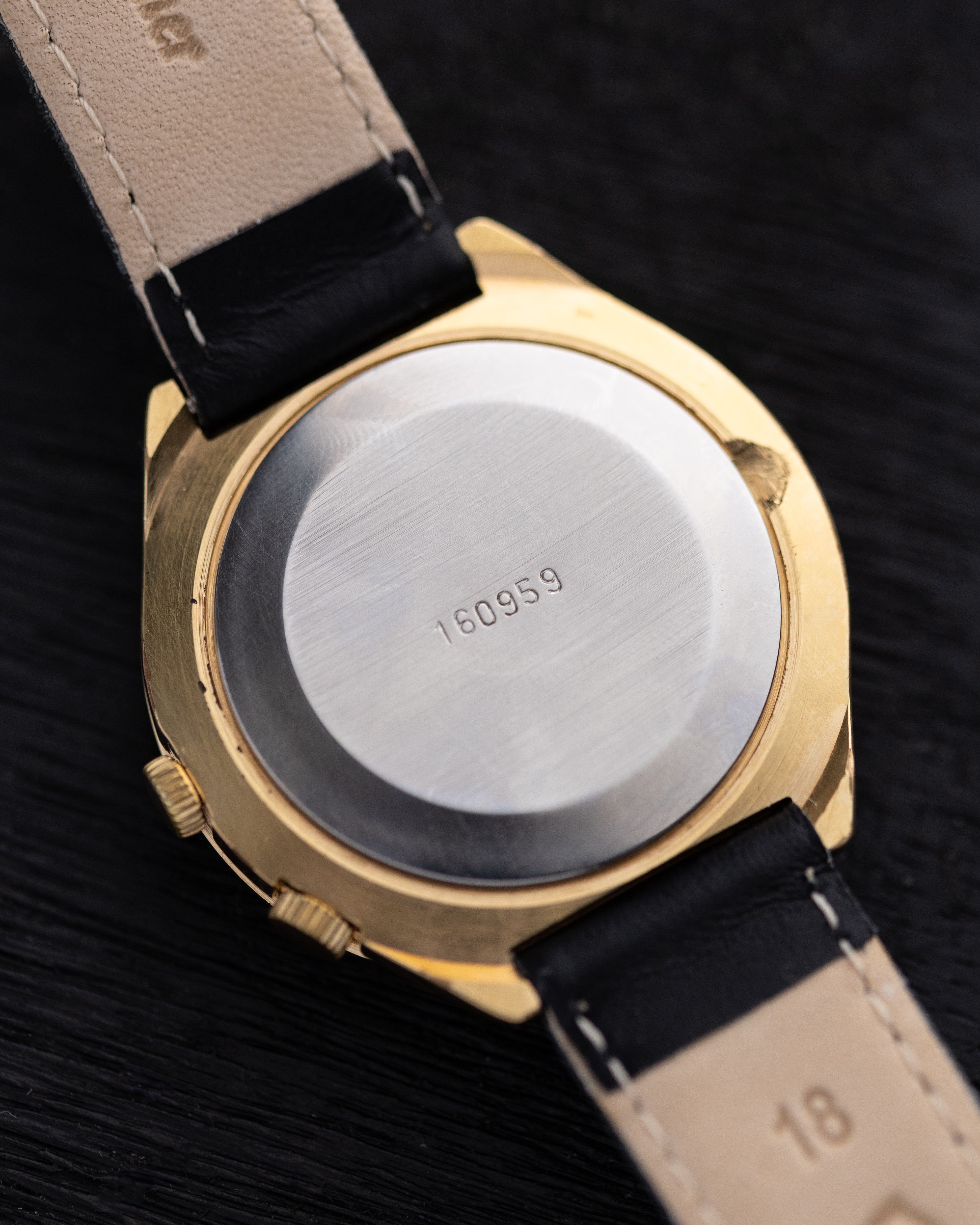 Raketa Vintage Gold - plated watch, 24 hours, Oversize case 40 mm from 1980's, Original Box and Papers - DuMarko