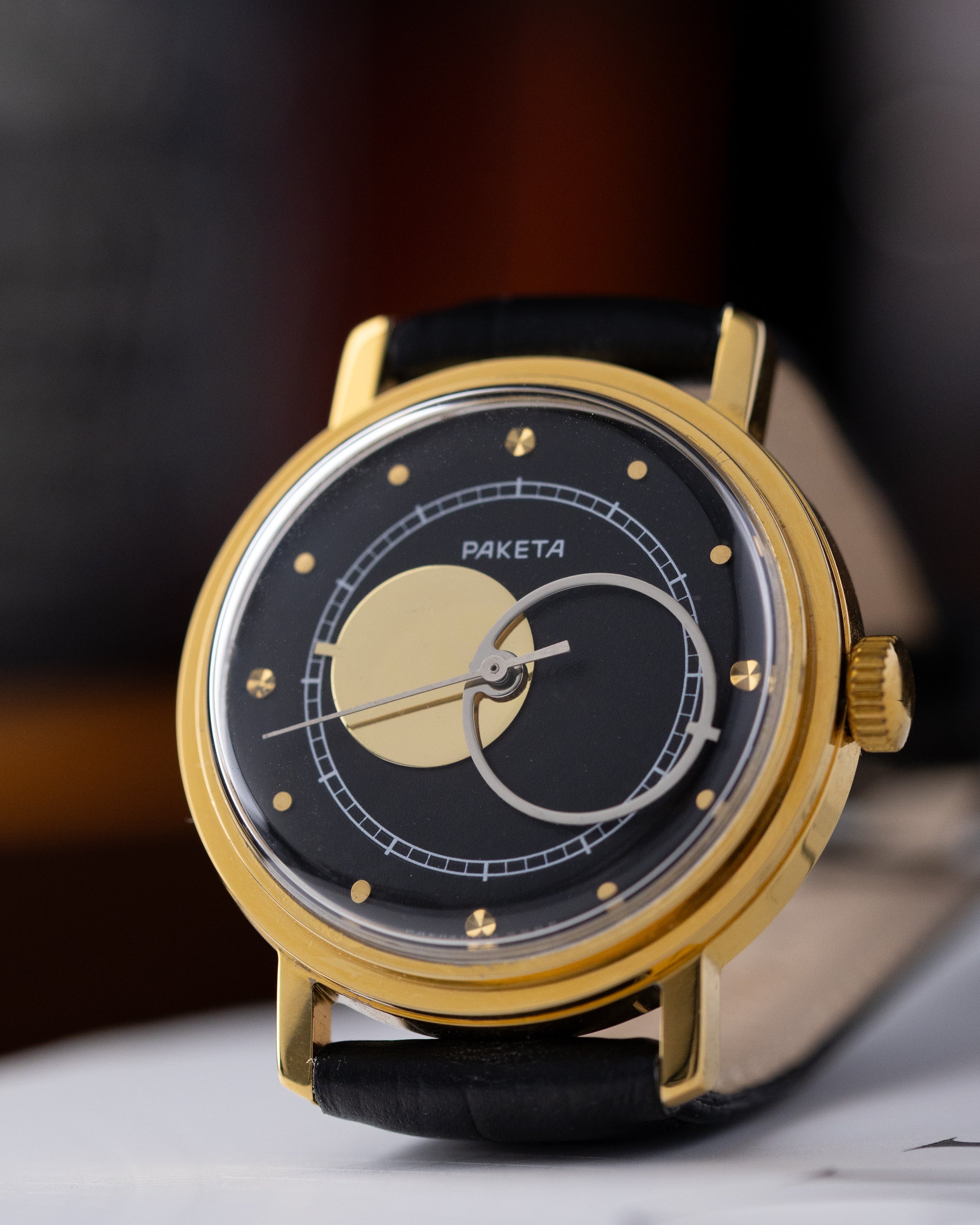 Raketa Vintage Soviet Watch "Copernicus Night", Black Dial, Cal.2609 - DuMarko