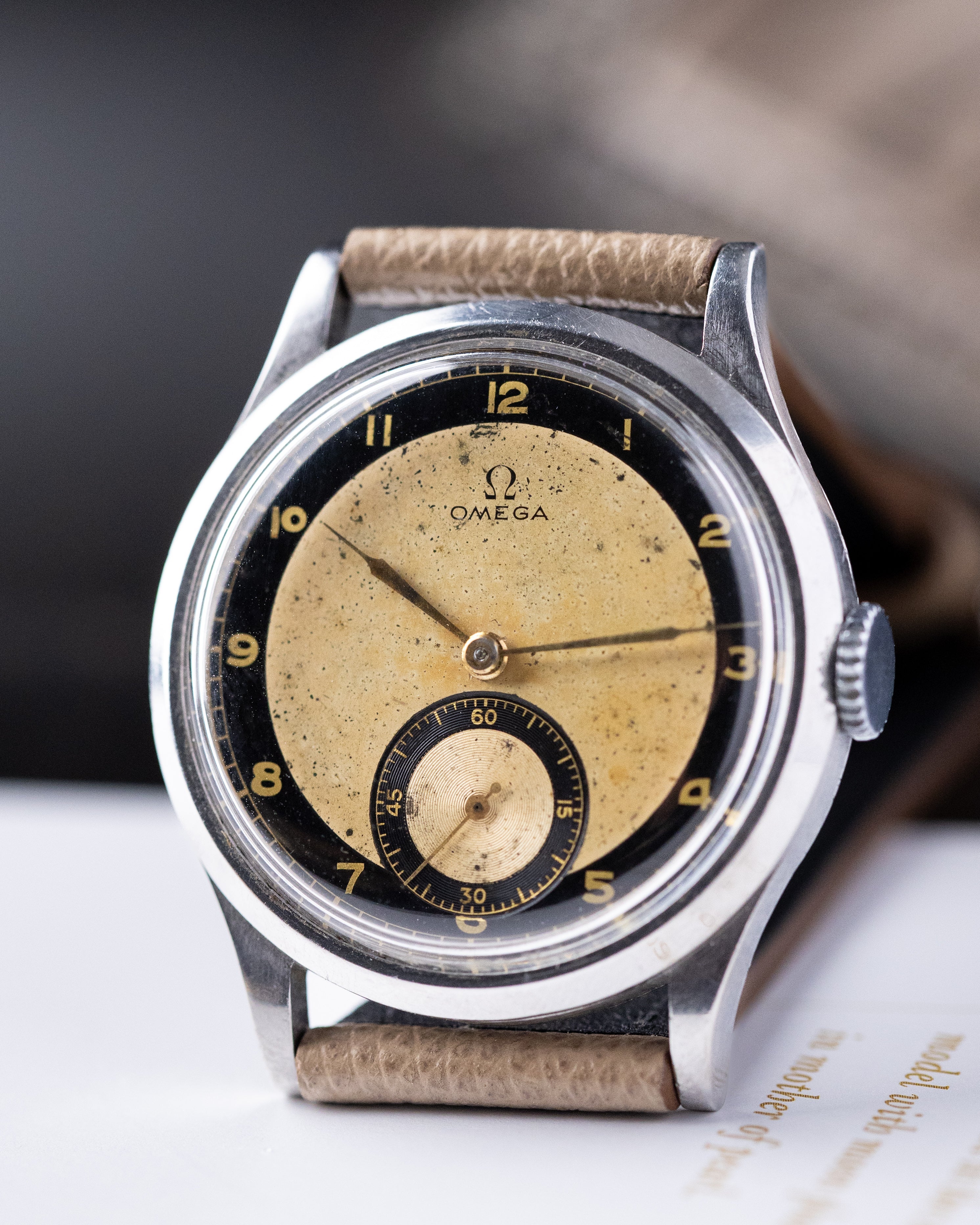 Rare Omega „Bullseye” Two - tone dial, Oversize case 37 mm, Vintage Omega CK839 - DuMarko