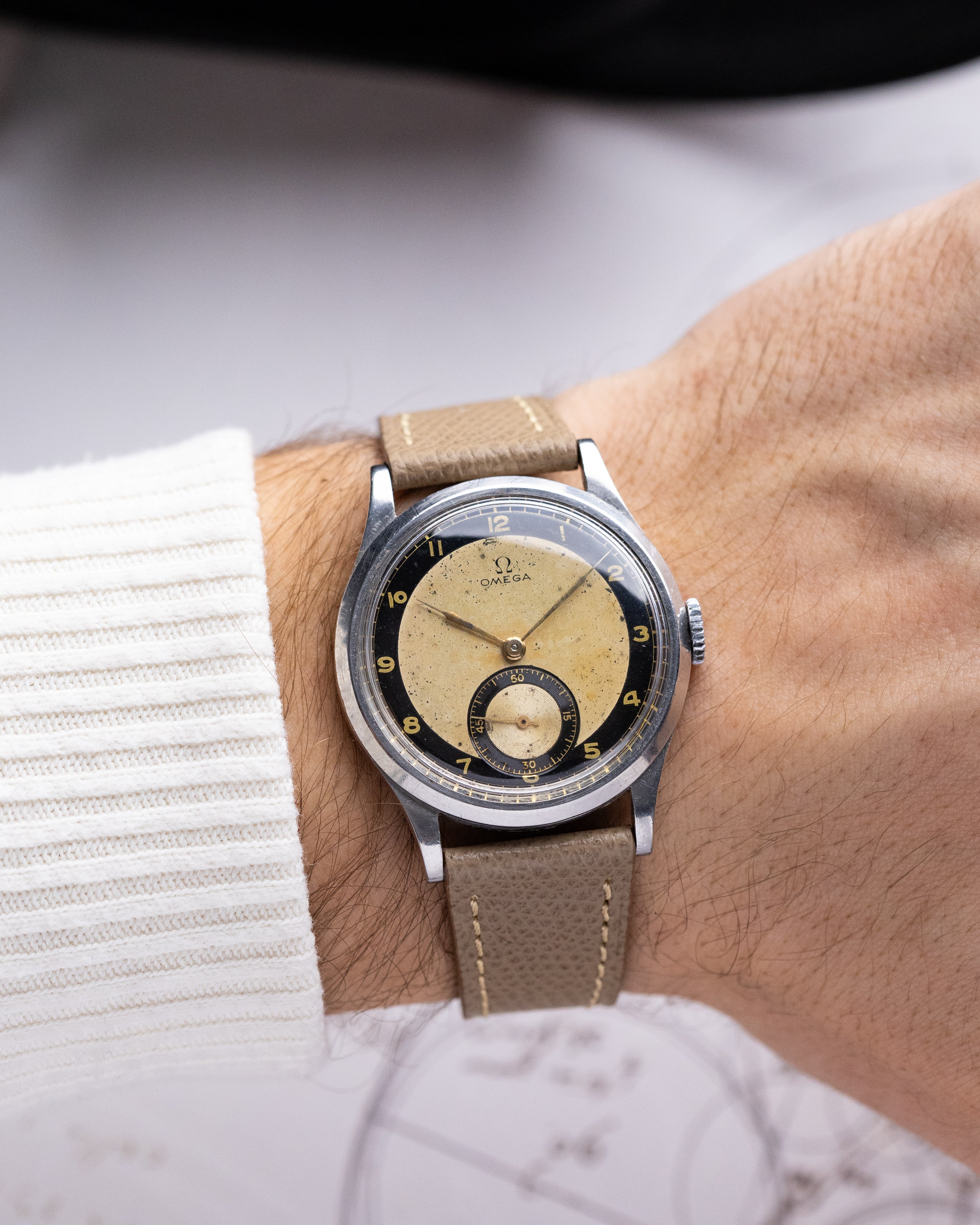 Rare Omega „Bullseye” Two - tone dial, Oversize case 37 mm, Vintage Omega CK839 - DuMarko