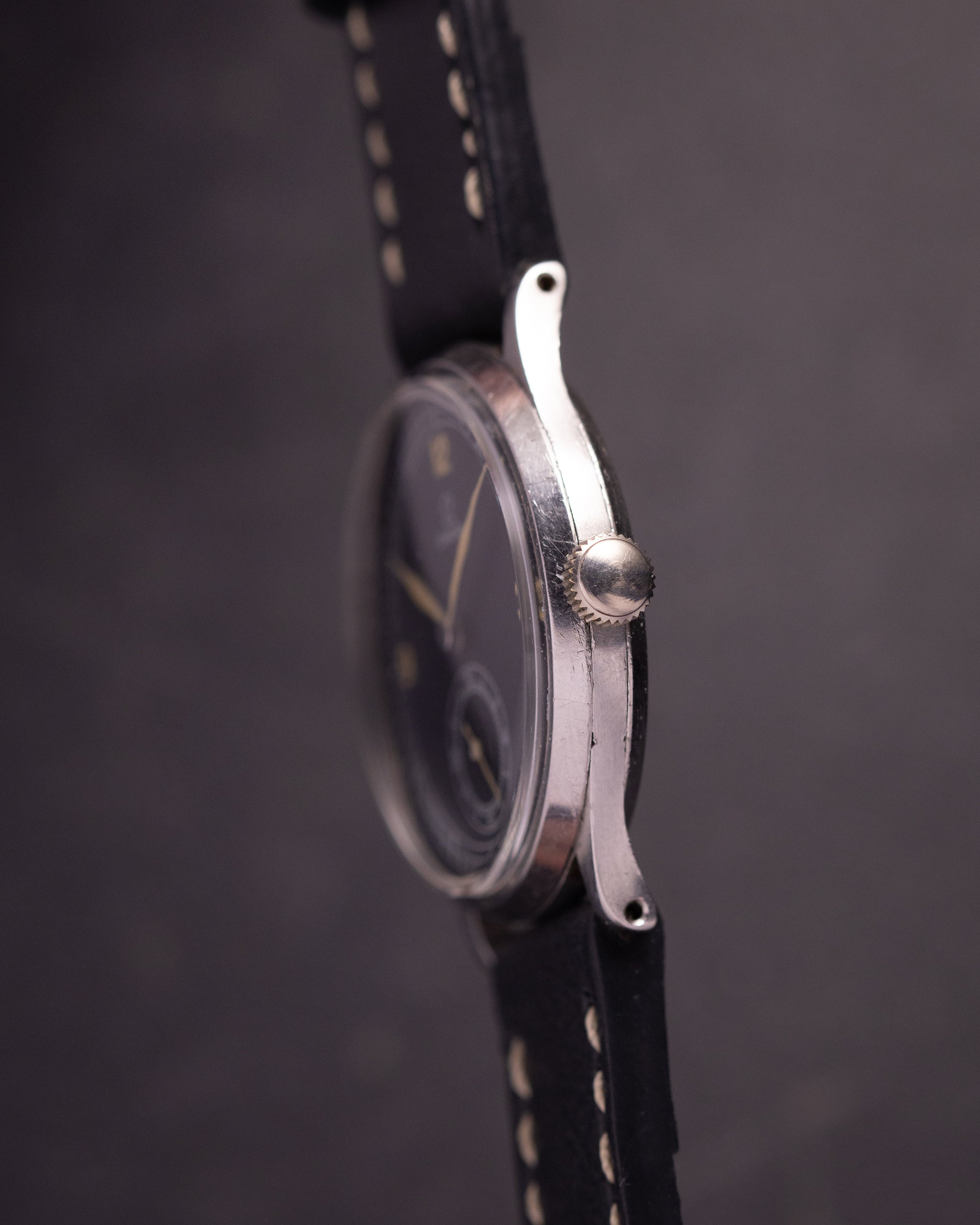 Rare "Omega Calatrava" Vintage Watch with Black Sector Dial - VintageDuMarko