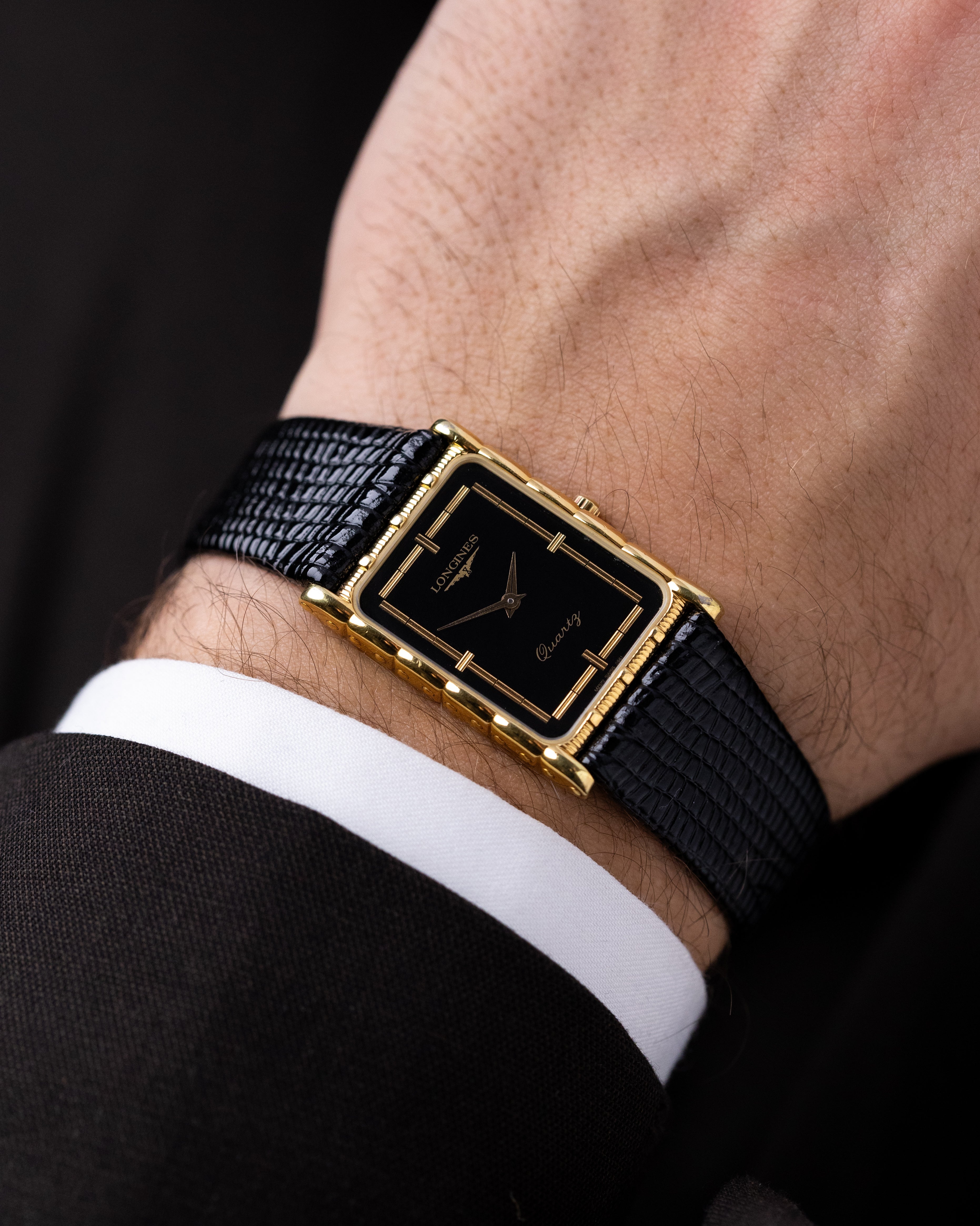 Rare Vintage Longines Art Deco Tank, Textured Case, Two - Tone Dial, Quartz Cal. L963.4, Box and papers - DuMarko