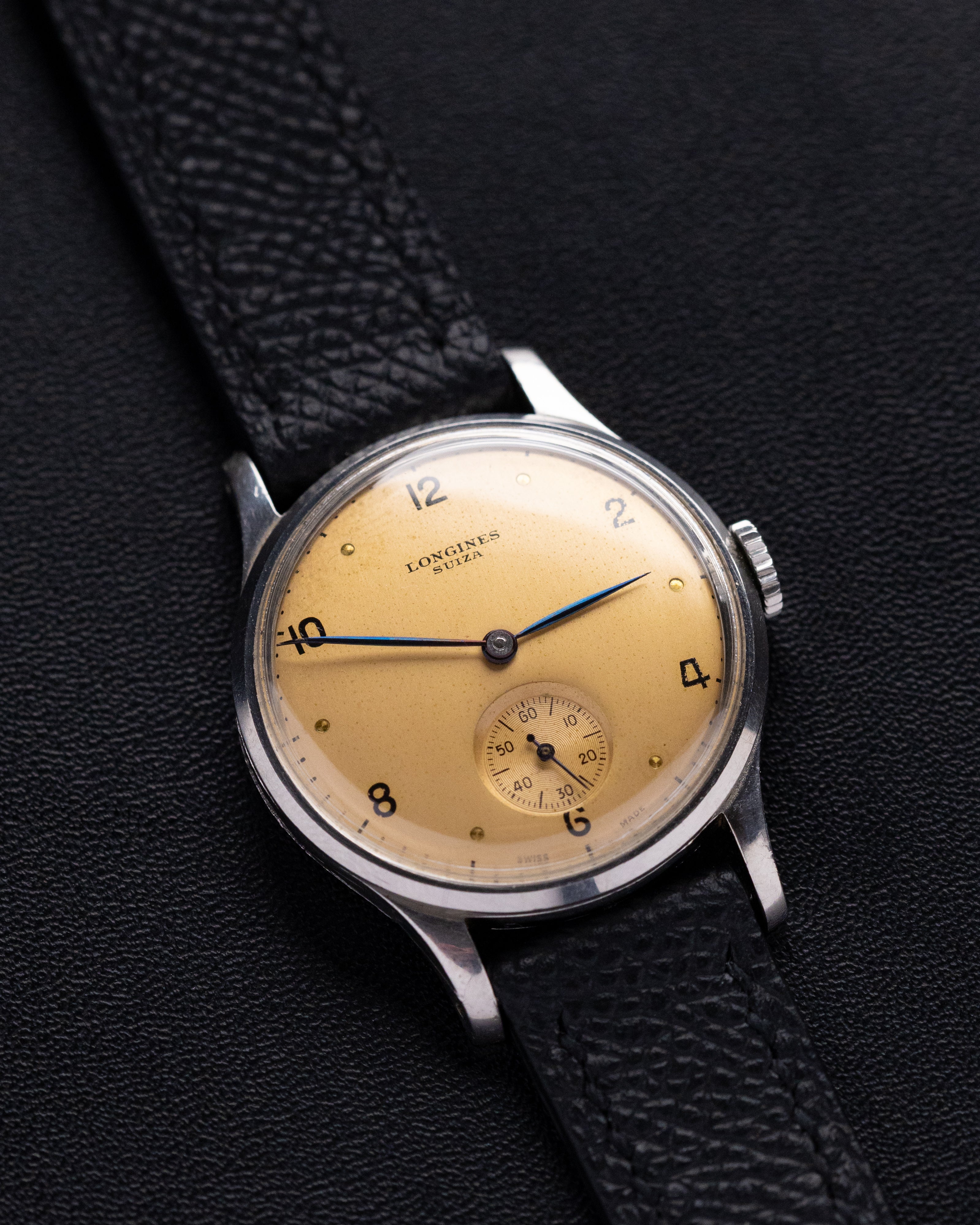 Rare Vintage Longines "Suiza" Swiss Watch, Ref. 23416 - 147, Original Salmon dial from 1946 - DuMarko